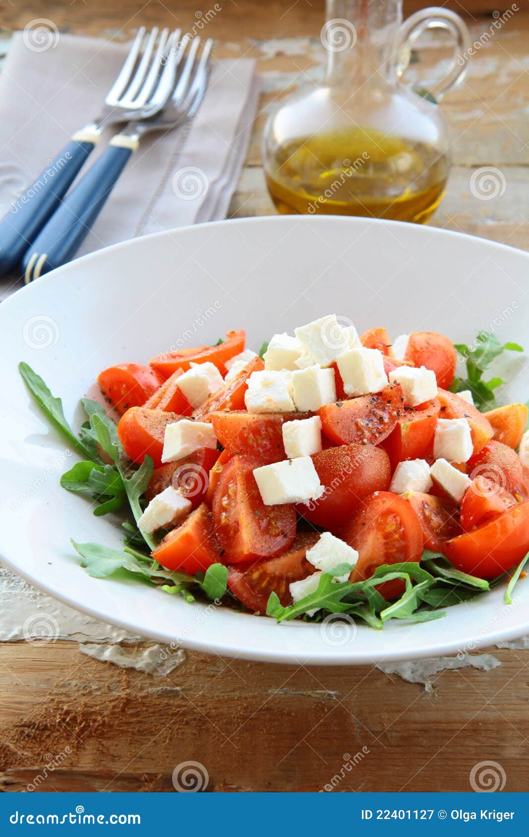 Greek Salad with Feta Cheese, Olive Stock Image - Image of foodstuff ...