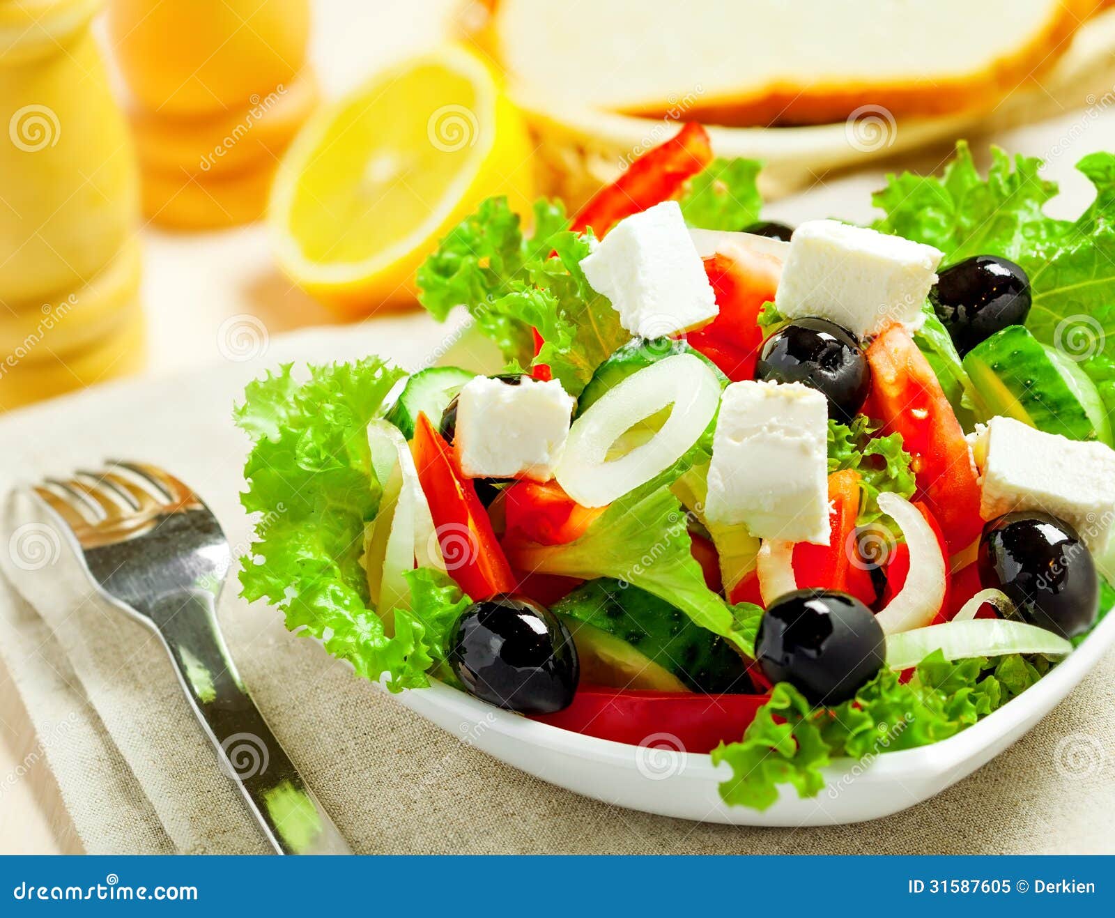 Greek salad with cheese Greek salad with cheese