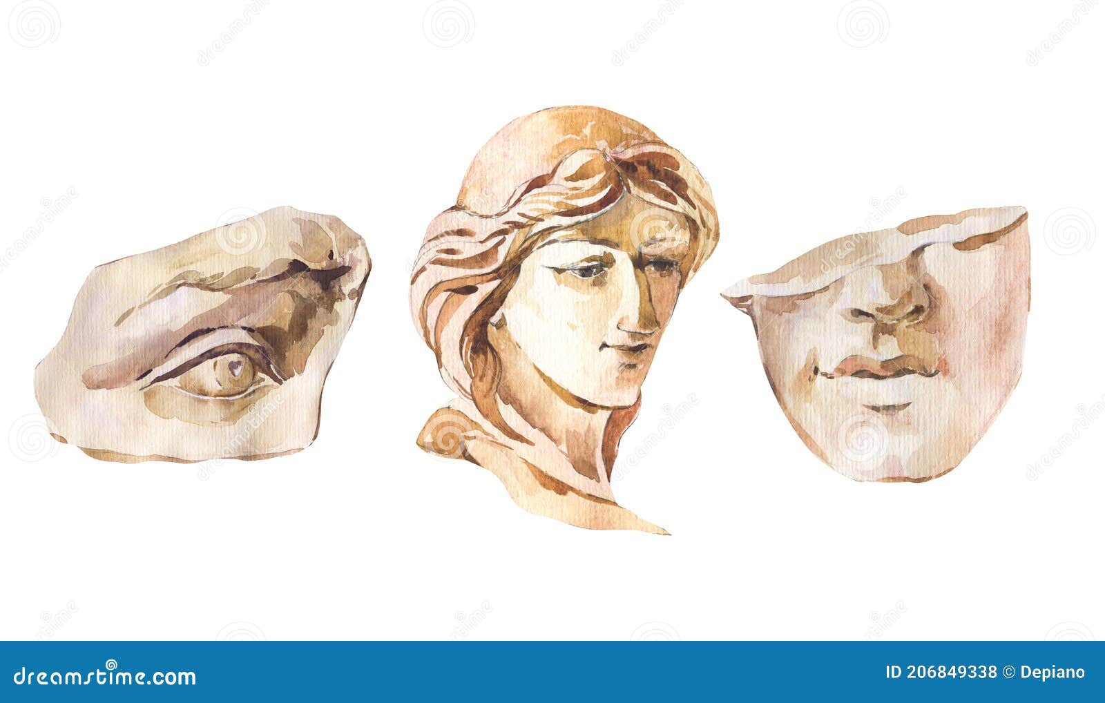 greek sculpture david eye, woman face. classical head sculpture,   dark academia vintage 