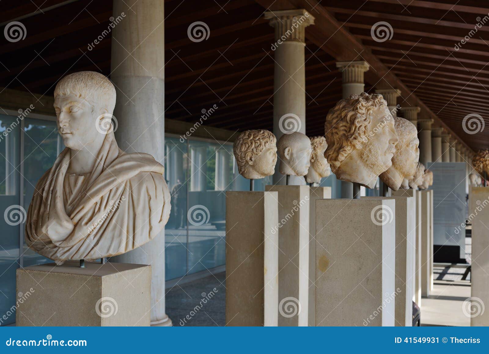 Greek Statues in Museum of Acropolis in Athens, Greece Editorial Photo