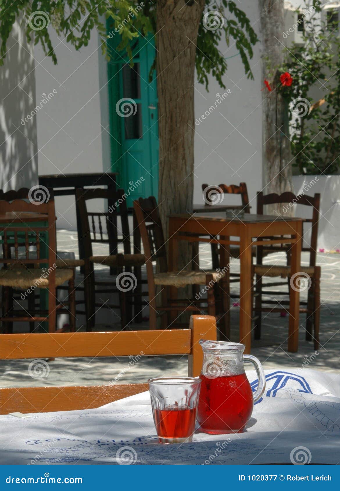 greek taverna setting
