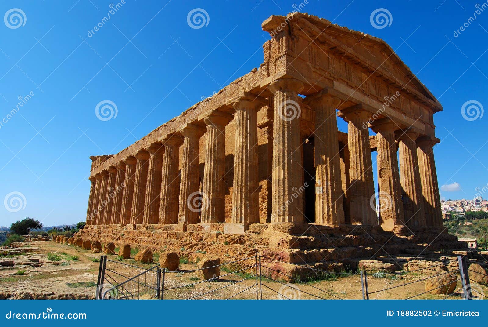 greek temple of concordia in agrigento, sicily