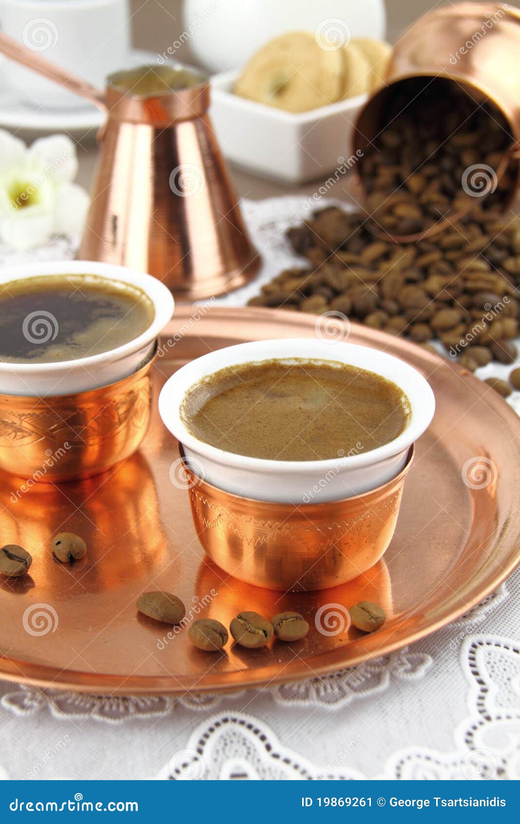 Greek or Turkish coffee stock image. Image of aroma, copper 19869261
