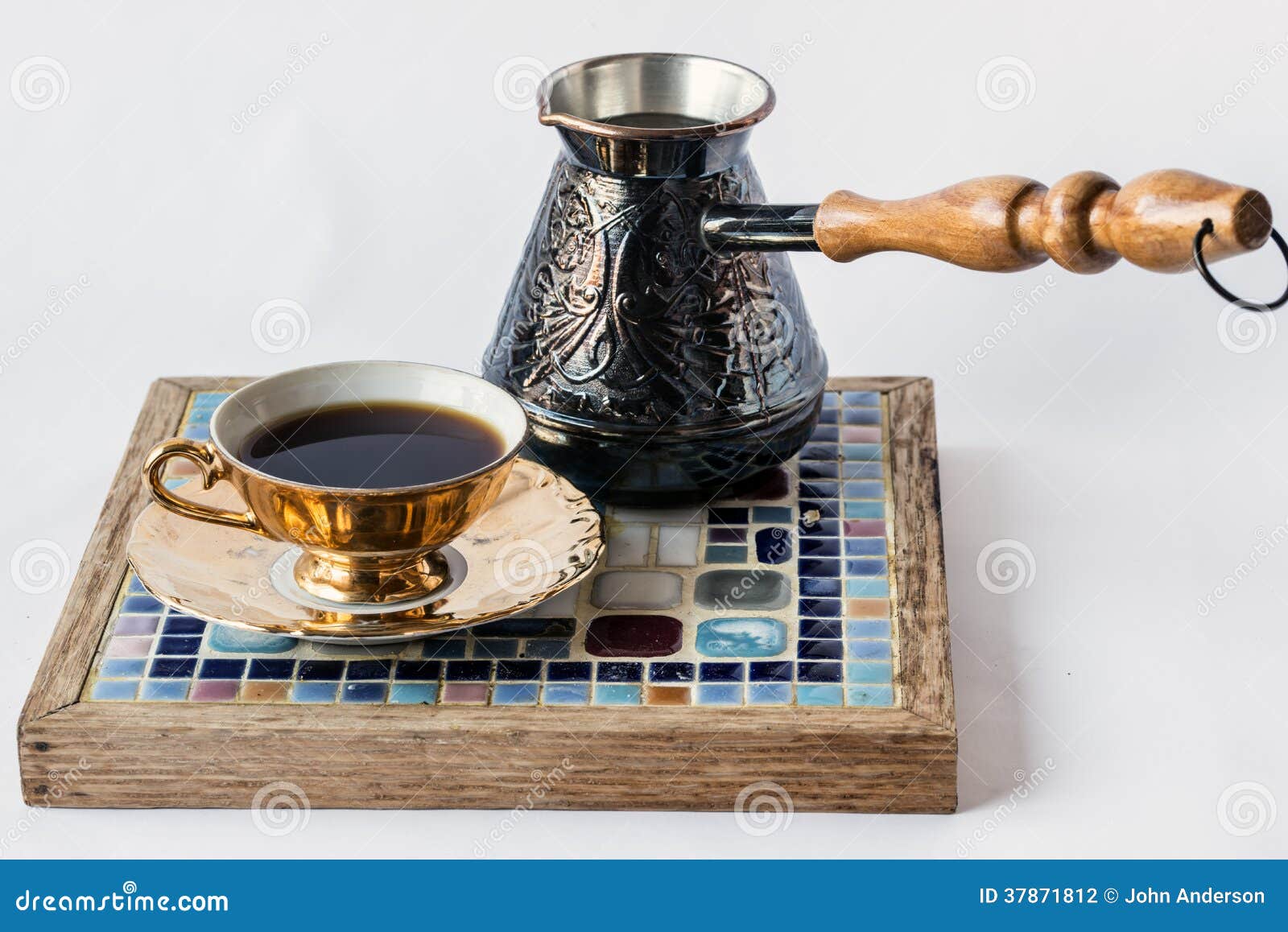 Greek Turkish Coffee stock photo. Image of gold, saucer 37871812