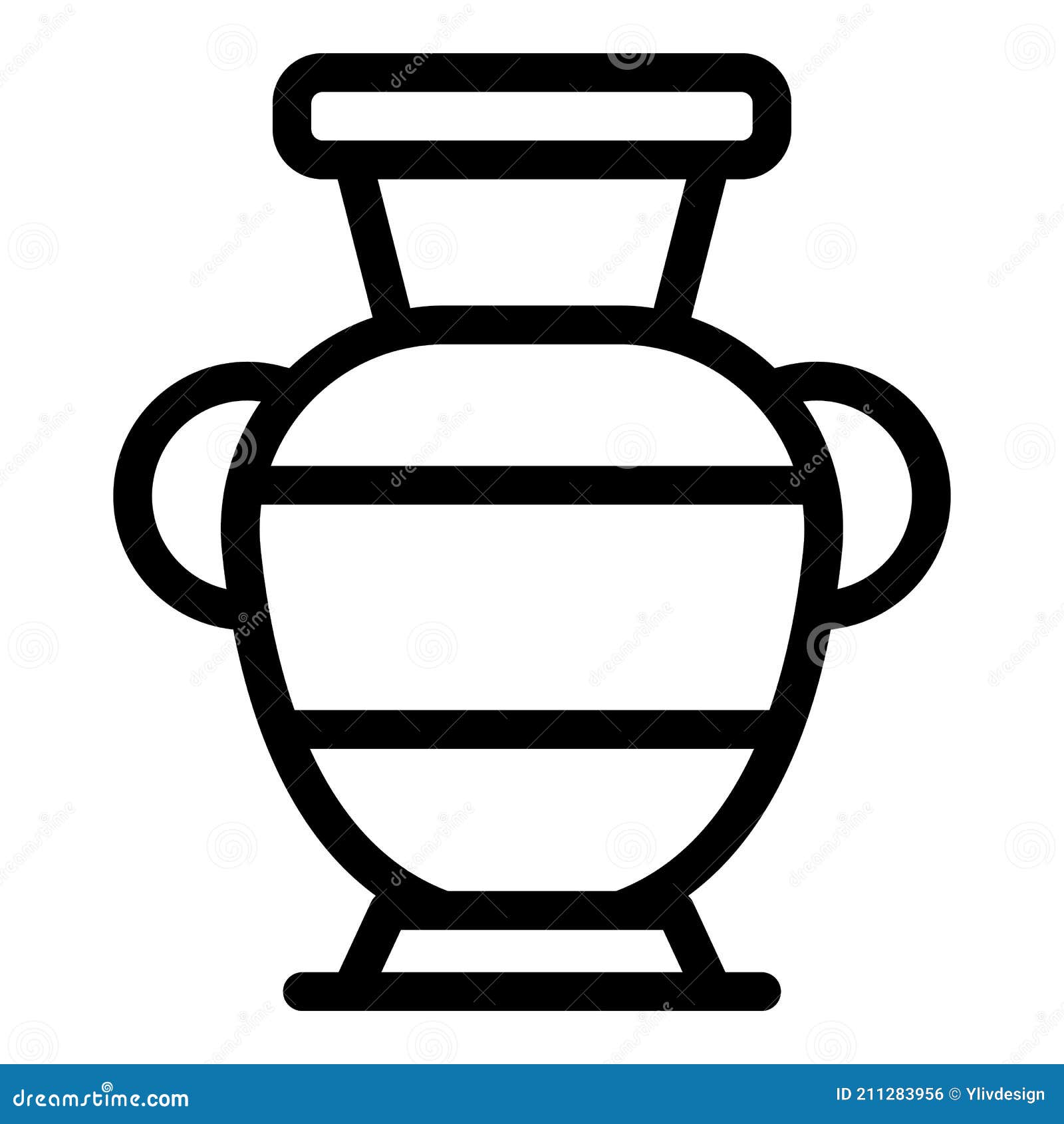 Greek Vase Icon, Outline Style Stock Vector Illustration of vase
