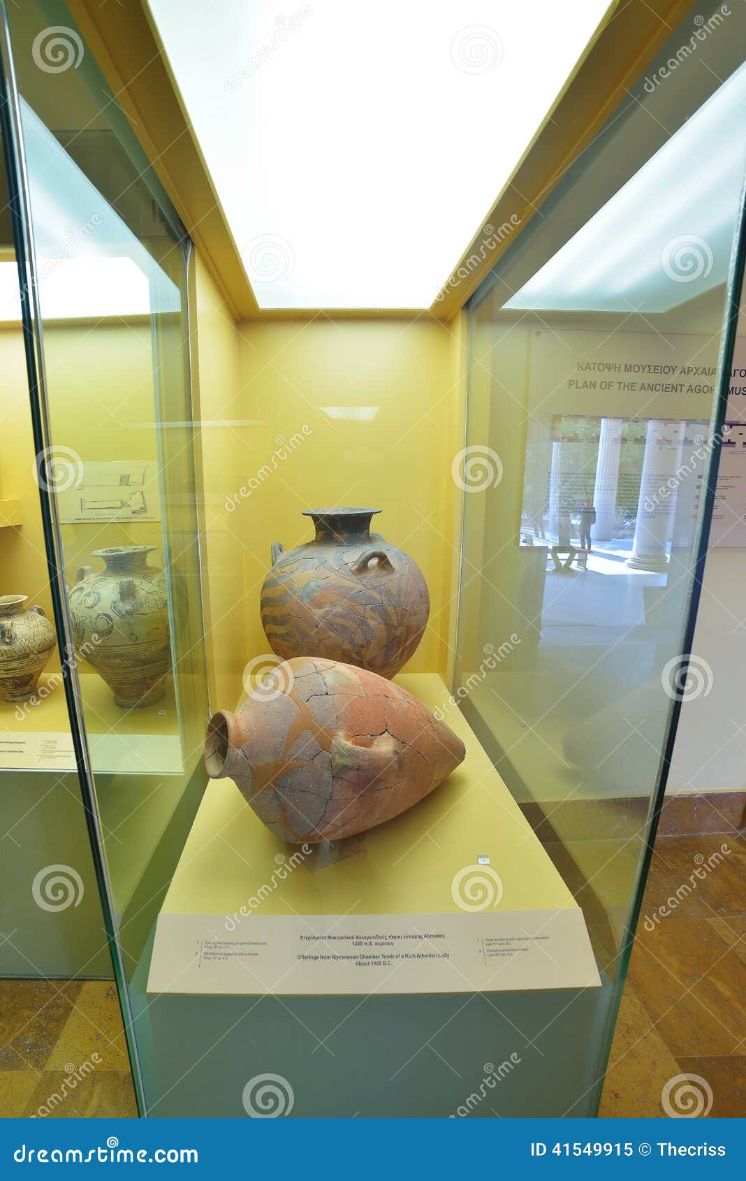 Greek Vases in Museum of Acropolis in Athens, Greece Editorial Image
