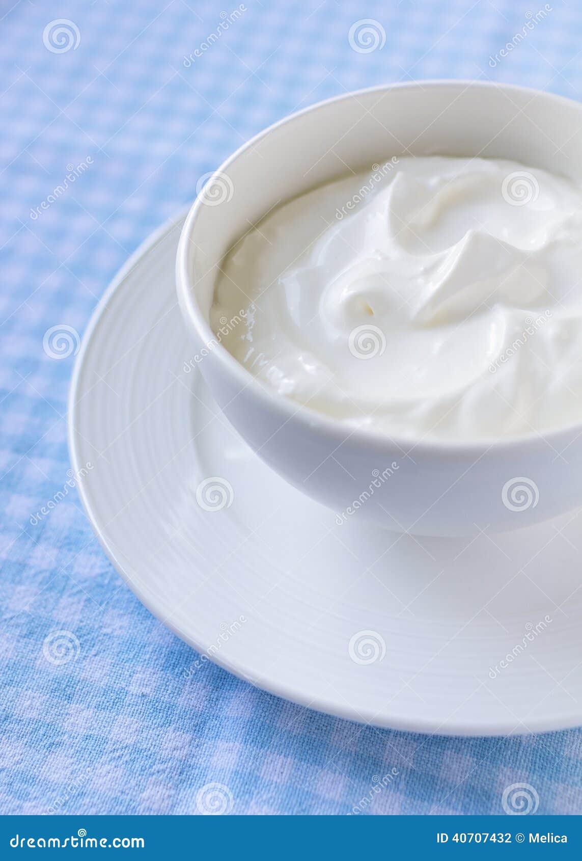 Greek Yogurt stock photo. Image of lifestyles, bowl, blue 40707432