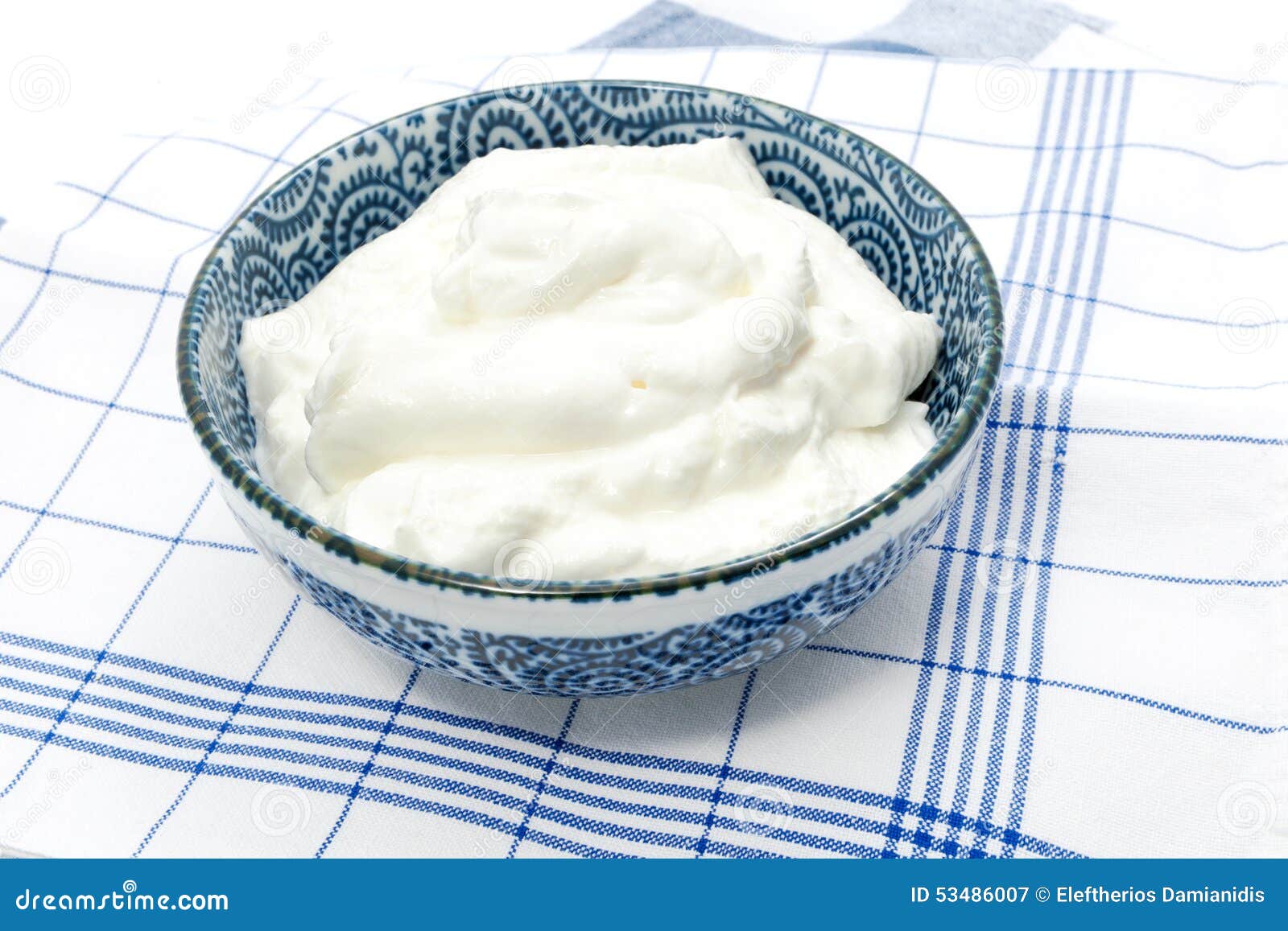 Greek yogurt in a pot stock image. Image of greek, healthy 53486007