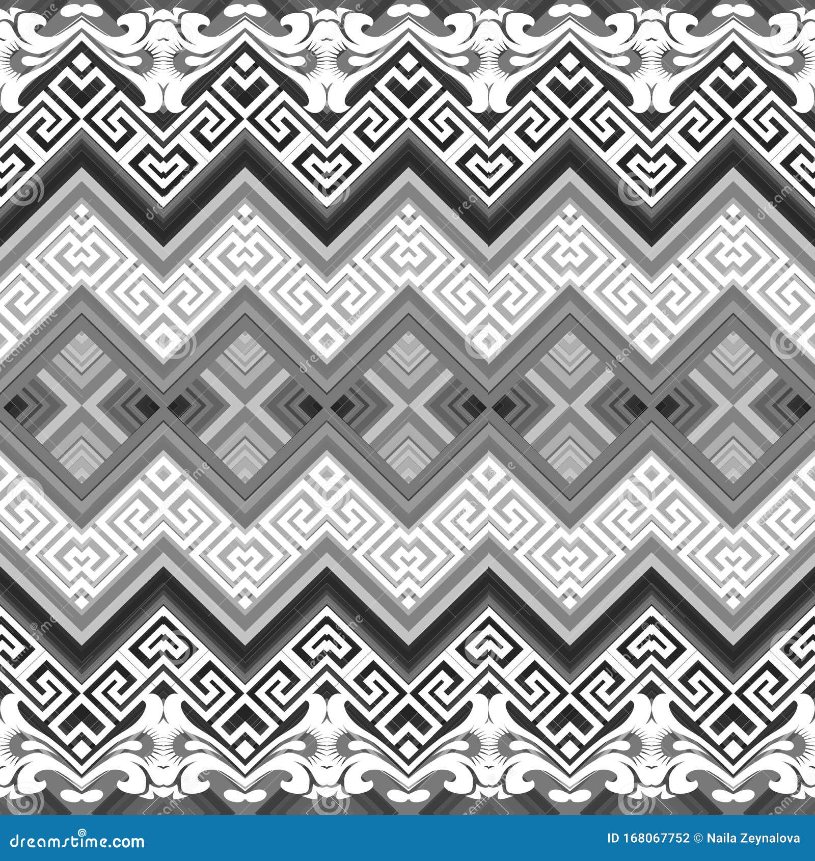 greek zigzag  seamless border pattern. ornamental geometric  background. repeat abstract ethnic tribal backdrop. grek key