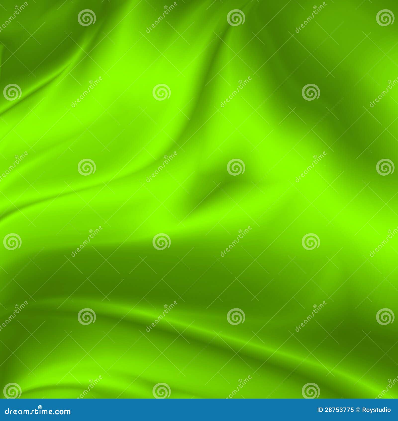 green abstract background creased silk fabric texture