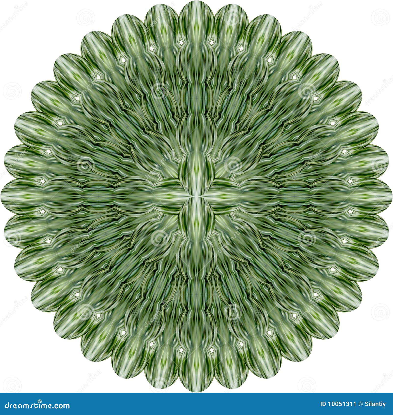 Green abstract flower. stock illustration. Illustration of abstract