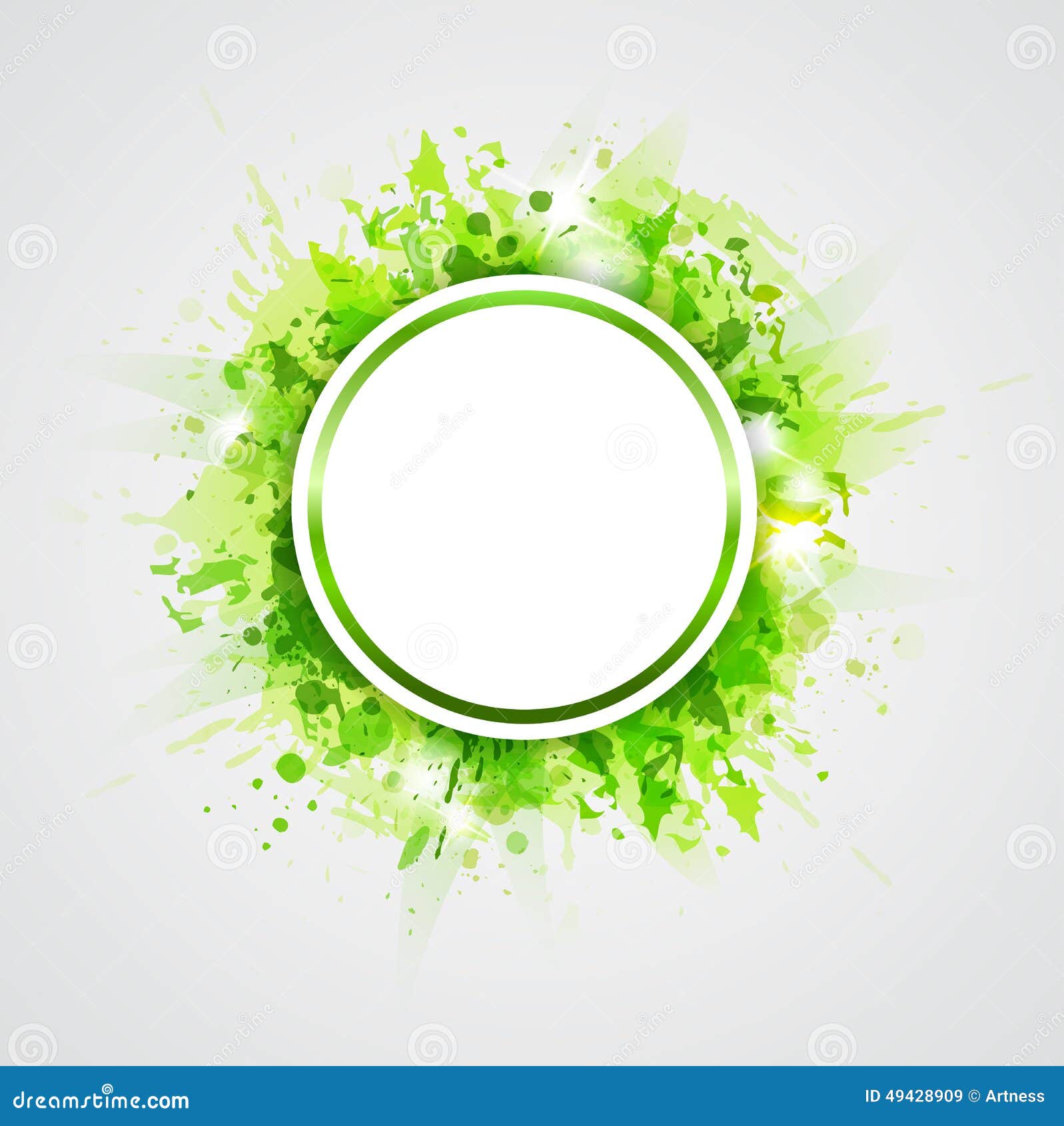 Green Abstract Round Background Stock Vector Image 49428909