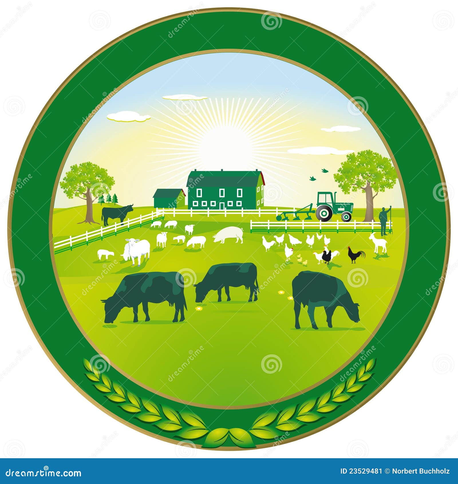 green agriculture badge