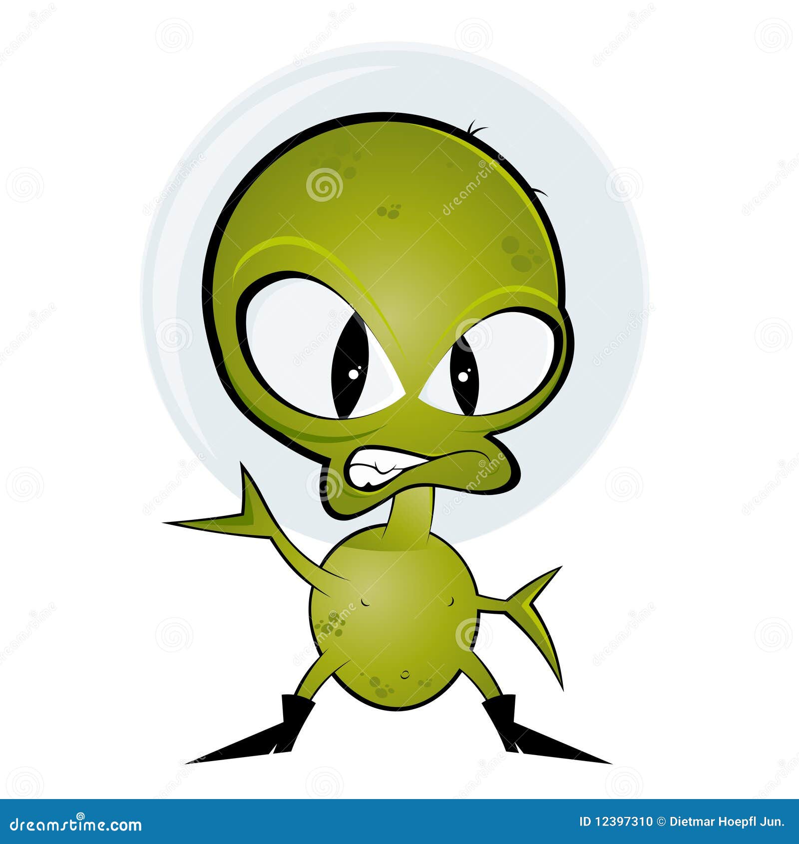 Green alien character stock vector. Illustration of isolated - 12397310