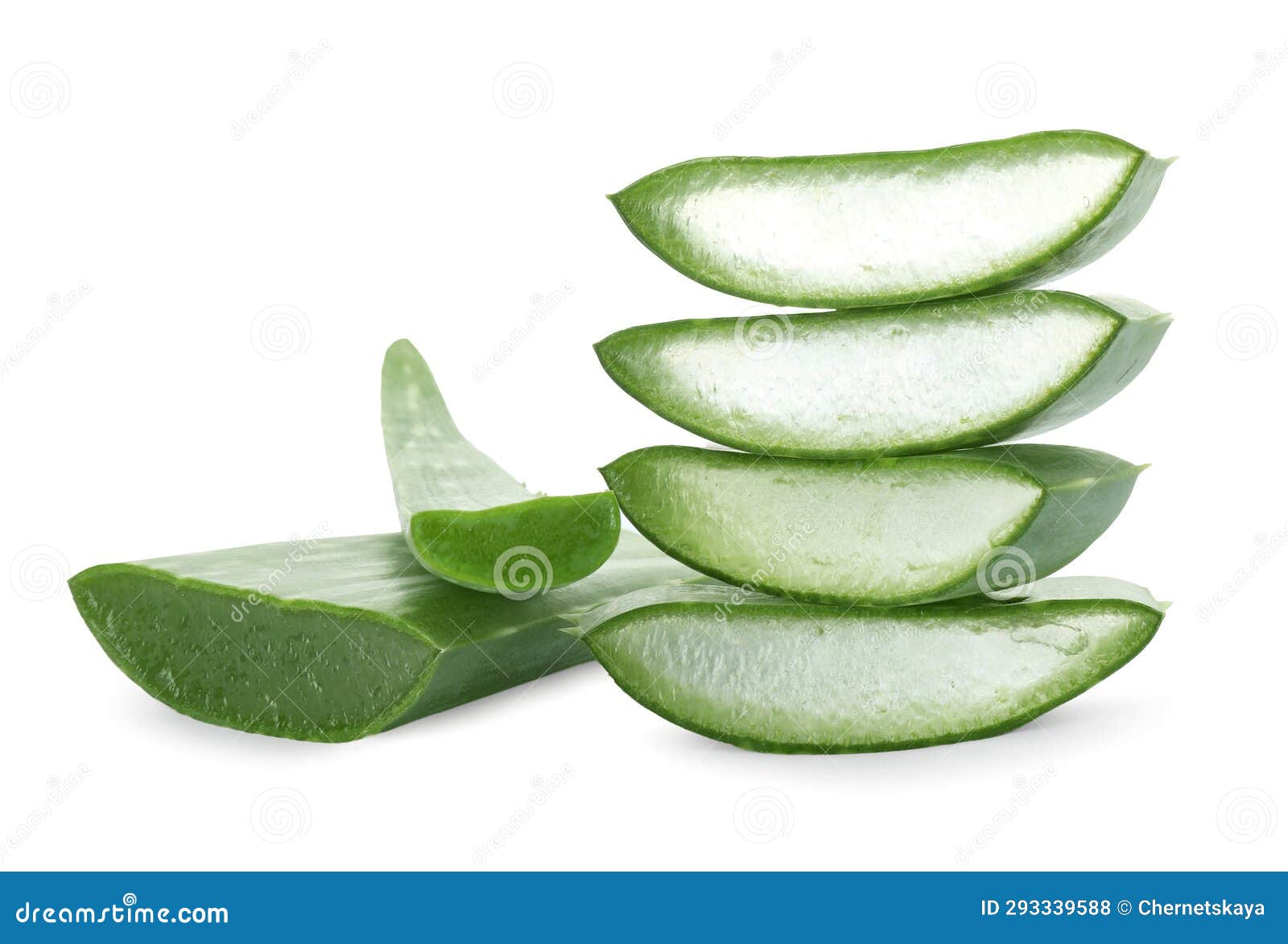 Green Aloe Vera Slices Isolated on White Stock Photo Image of herbal