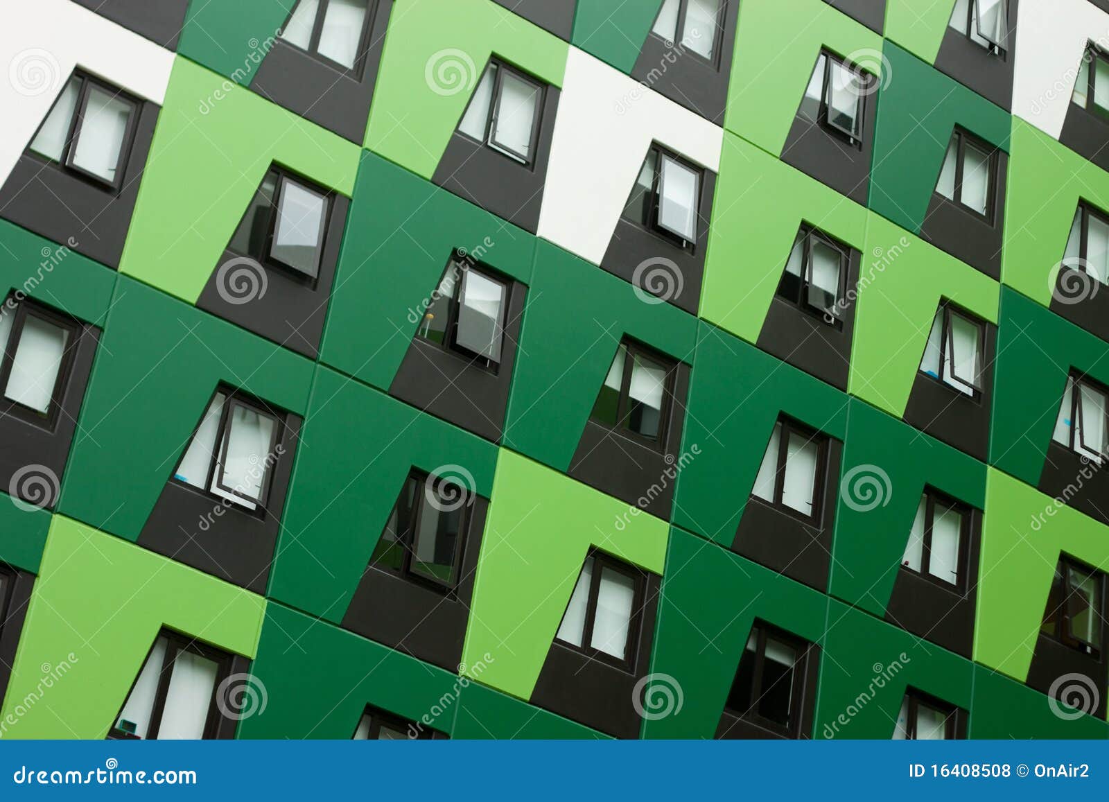 Green Apartment Building Angled Stock Photo Image of apartments
