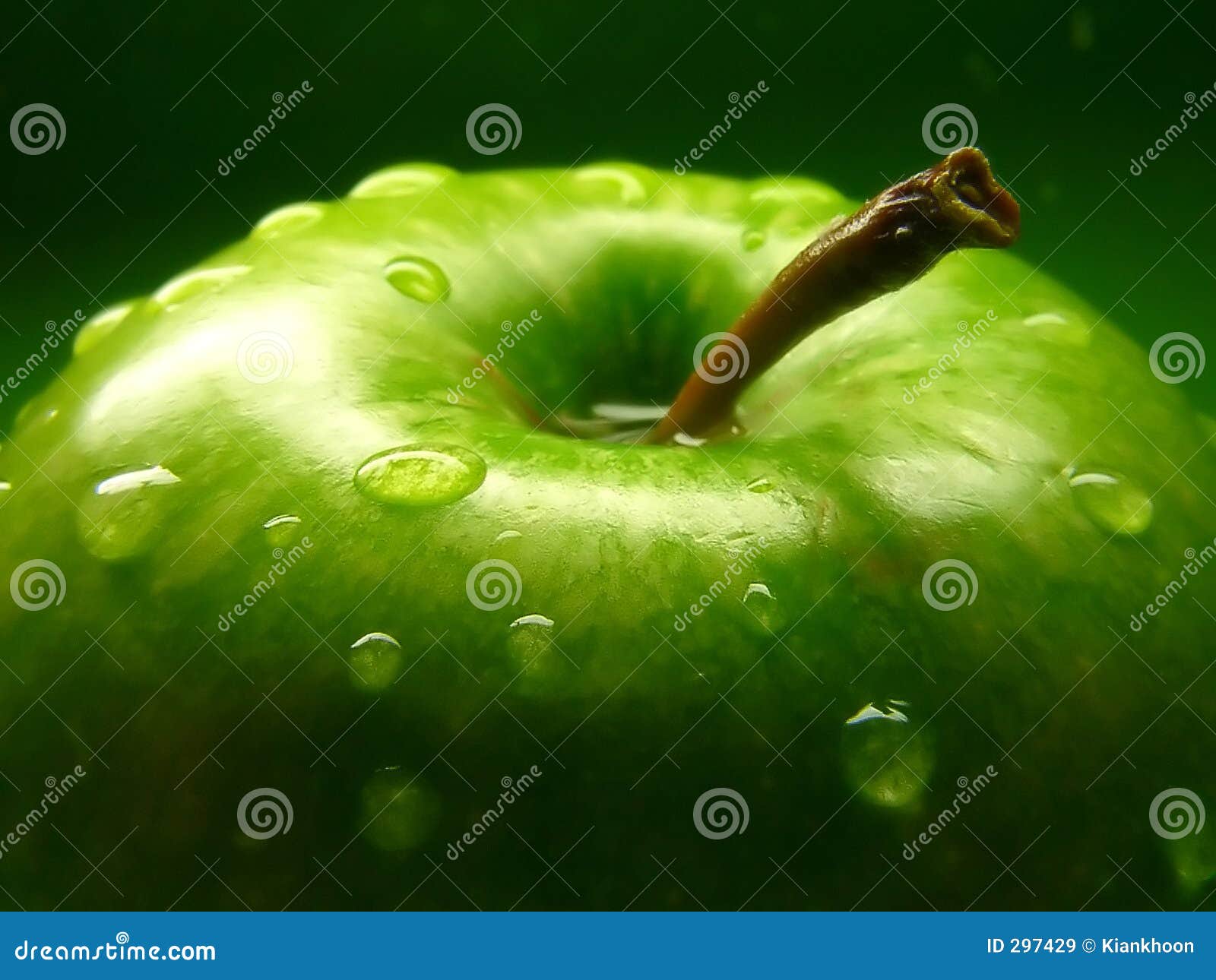 Green apple stock image. Image of details, closeup, food 297429
