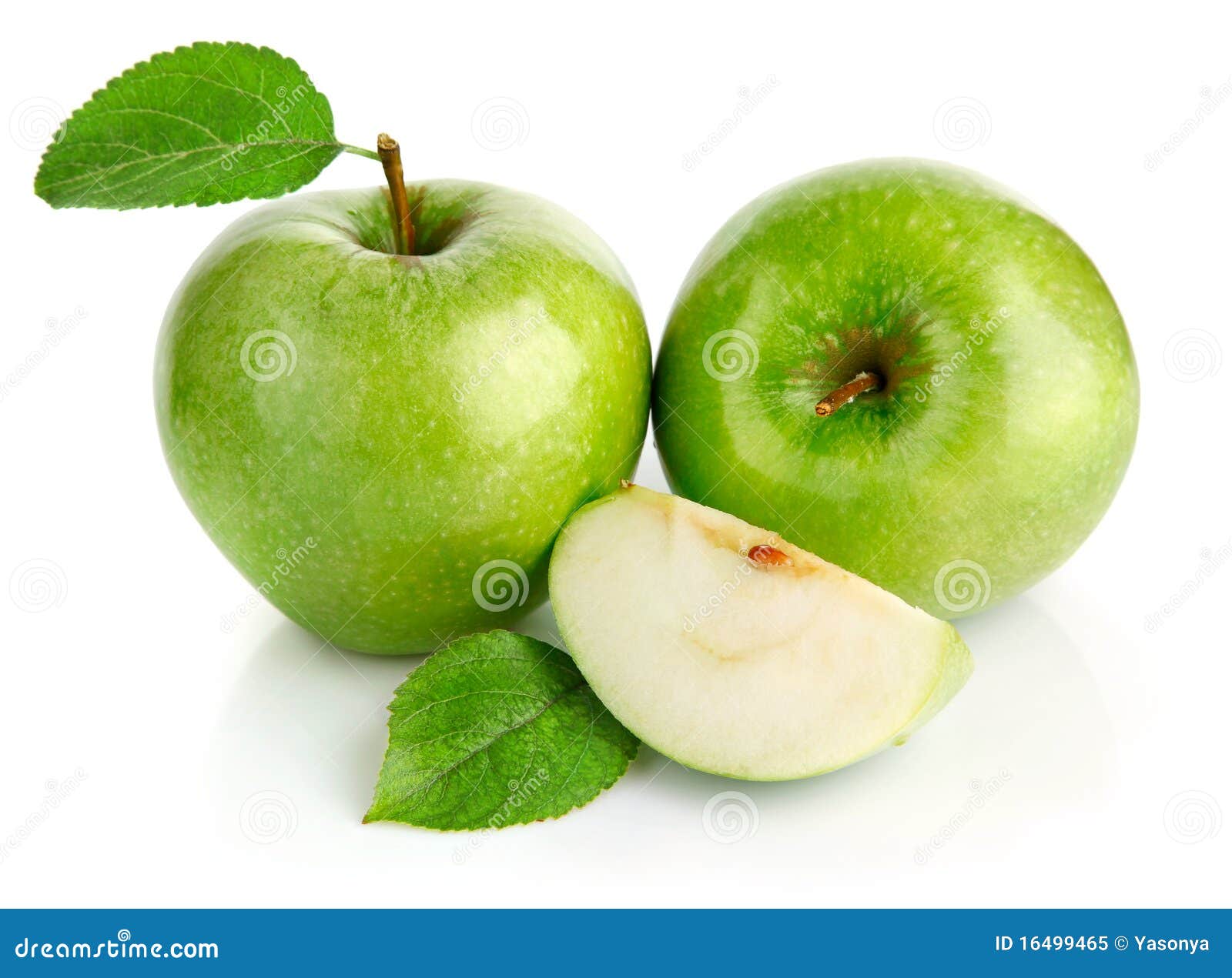 Green Apple Fruits With Cut Stock Image Image of isolated, ripe 16499465