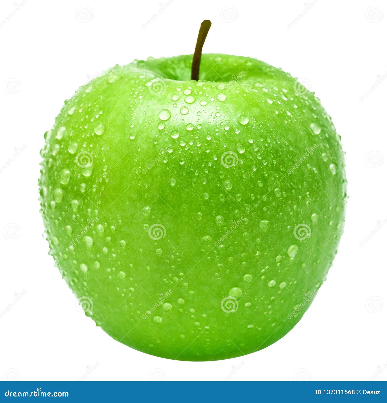 Green Apple Isolated on White Stock Photo - Image of bright, background:  137311568
