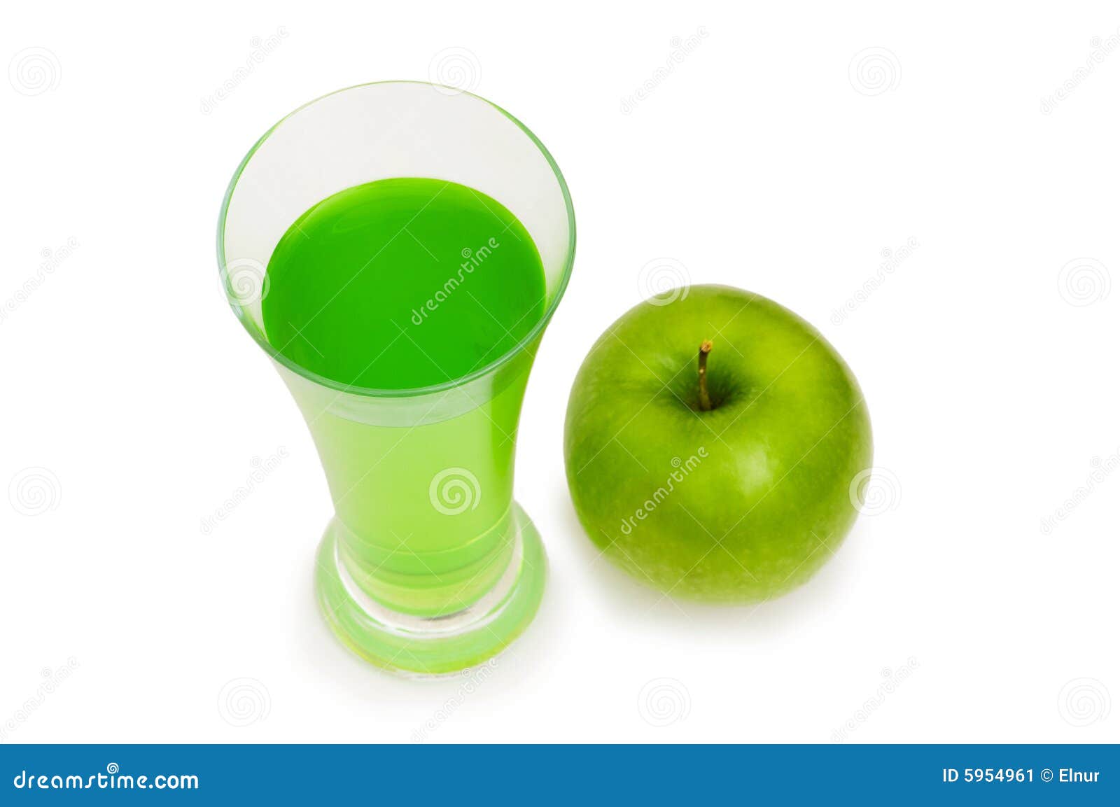 organic juicy green apples. above view Stock Photo by nblxer