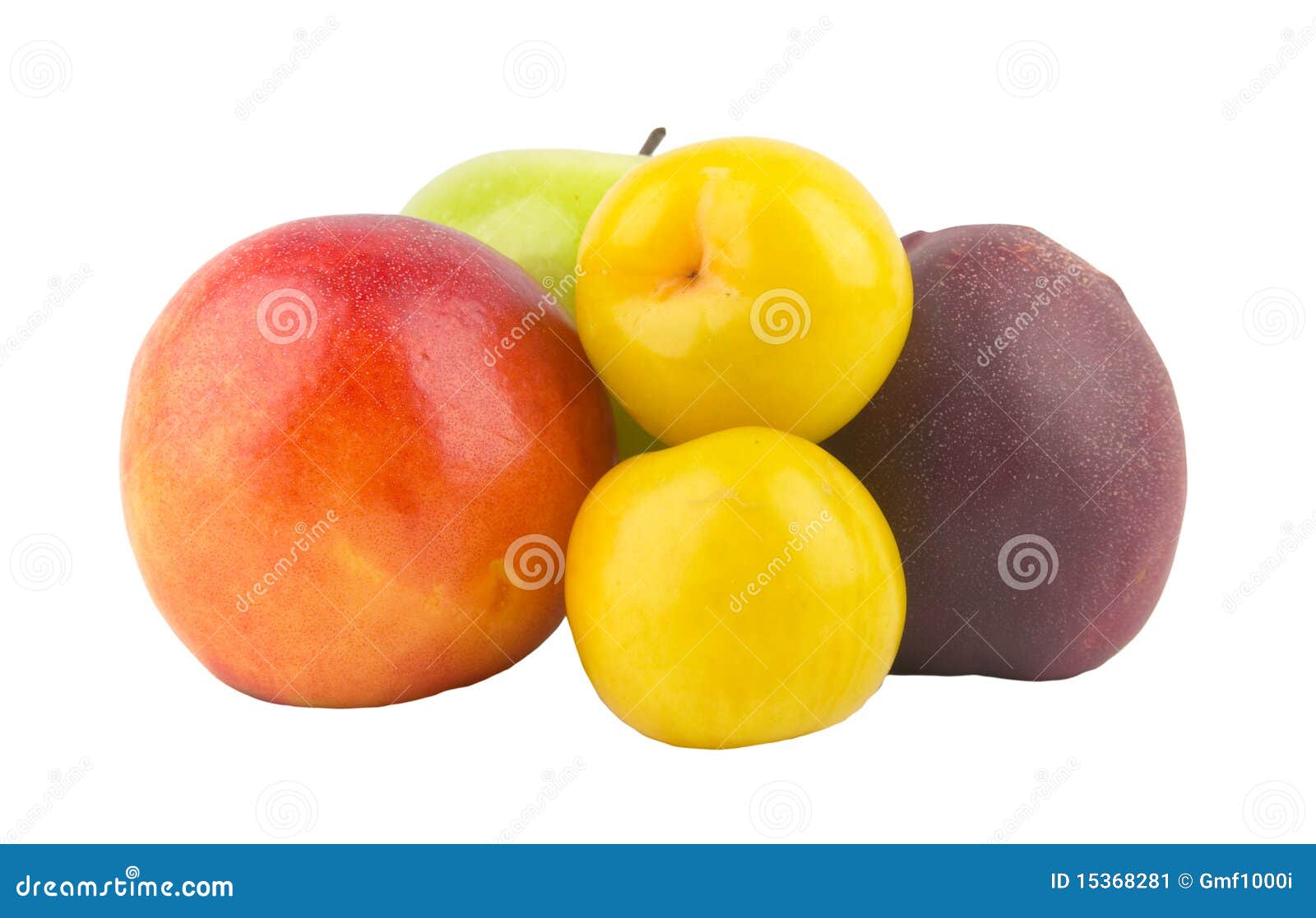 Green Apple Peach Nectarine Plums Stock Image Image of diet