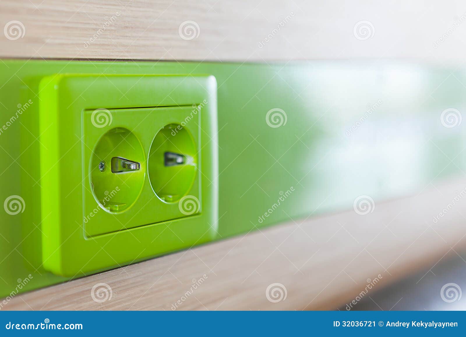 Green Appliance Receptacle for Charging Stock Image Image of