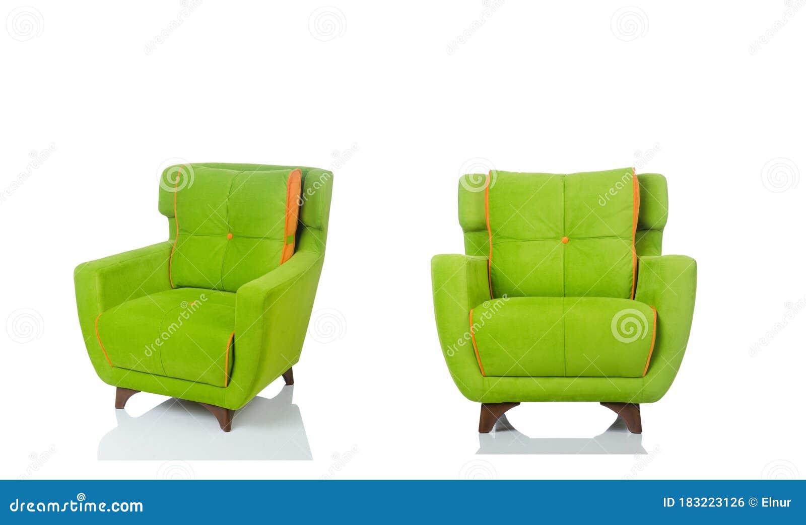Green Armchair Isolated on the White Stock Photo Image of isolated