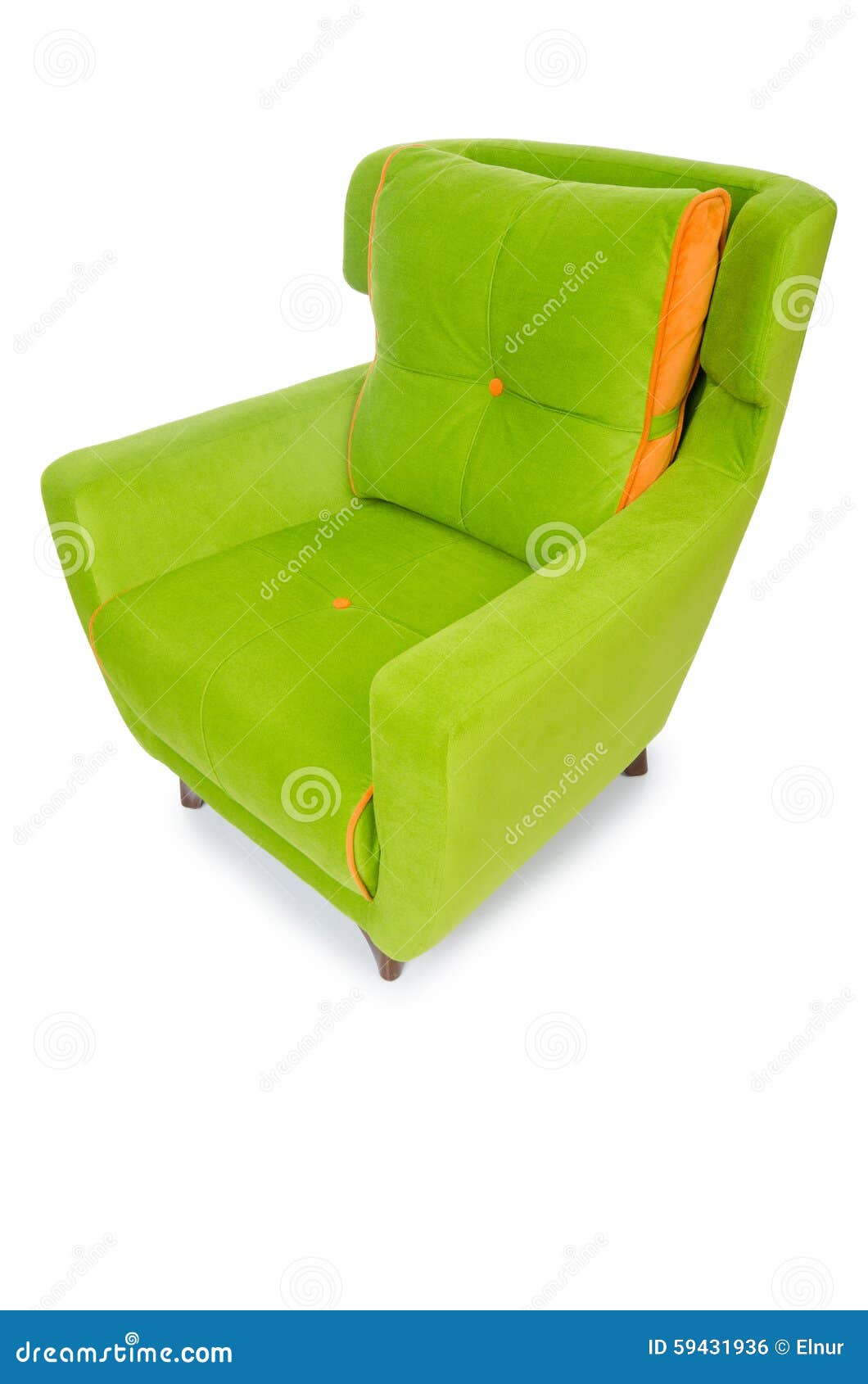 Green Armchair Isolated on the White Stock Photo Image of furniture, cozy 59431936