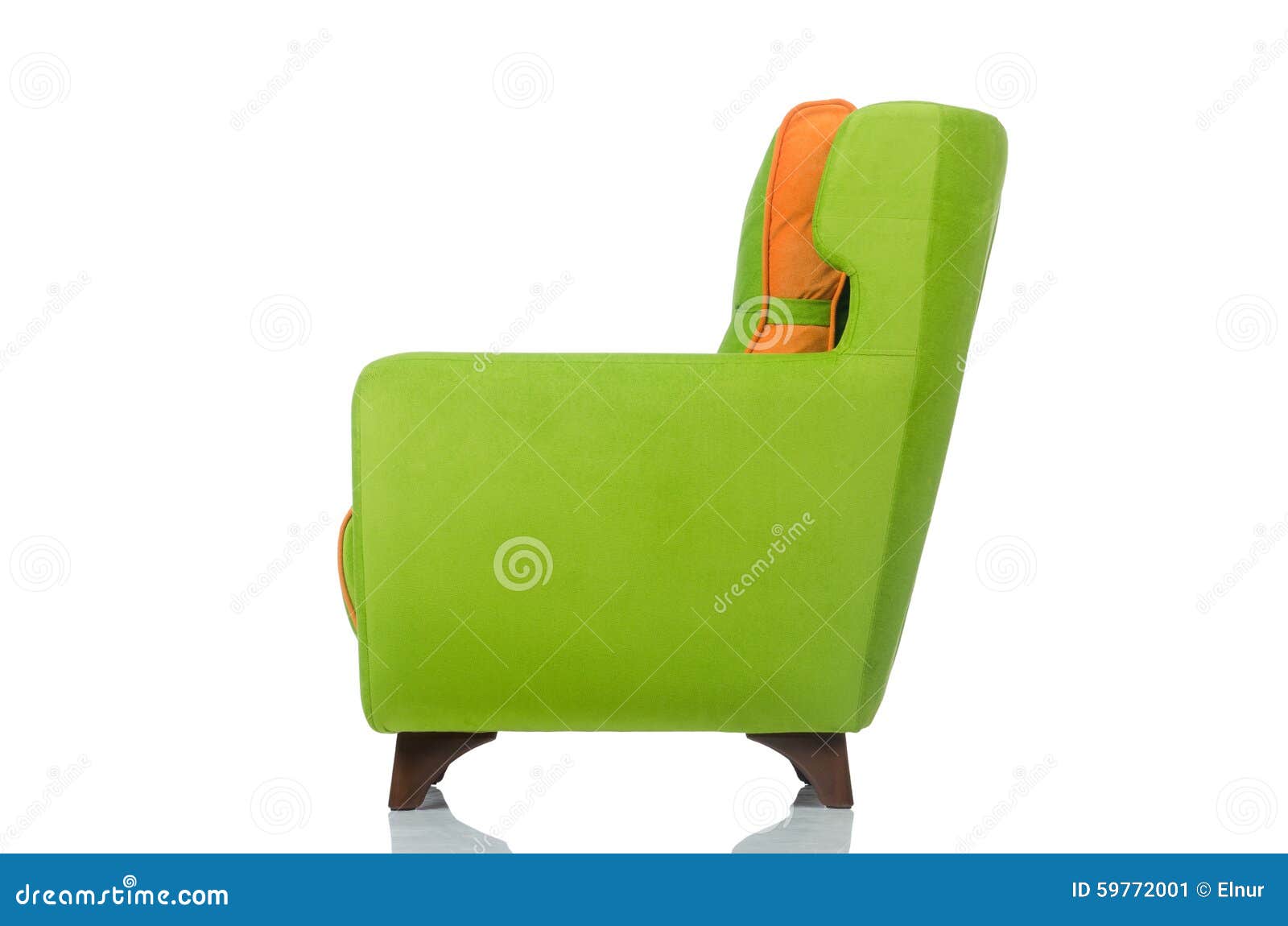 Green Armchair Isolated on the White Stock Image Image of luxurious