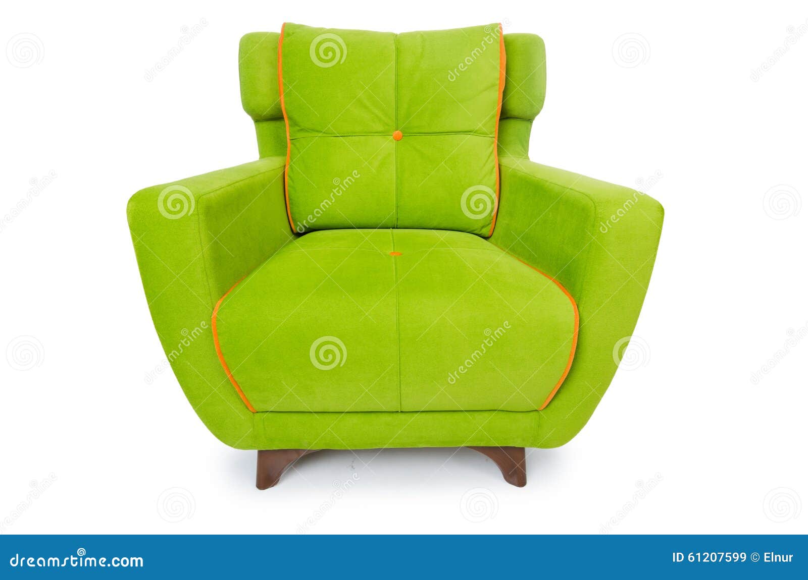 The Green Armchair Isolated on the White Stock Image Image of armrest, home 61207599