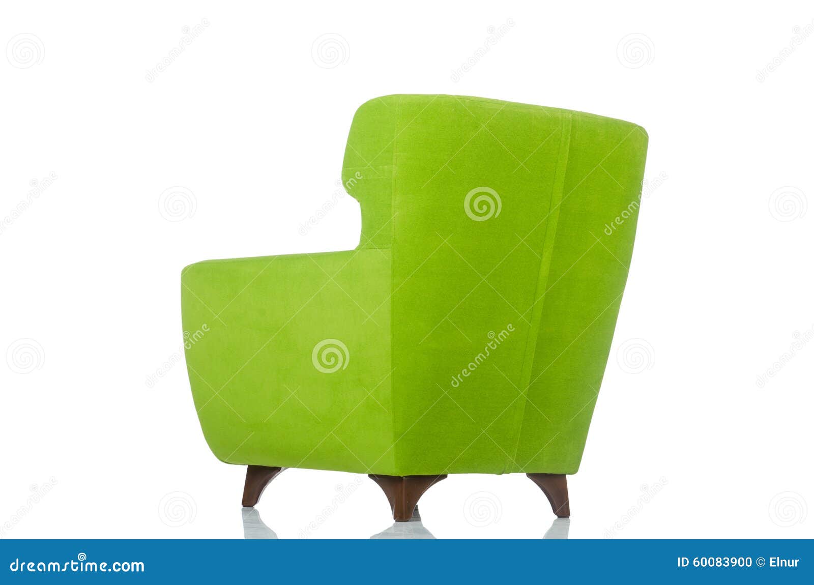 Green Armchair on the White Stock Photo Image of empty, cozy 60083900