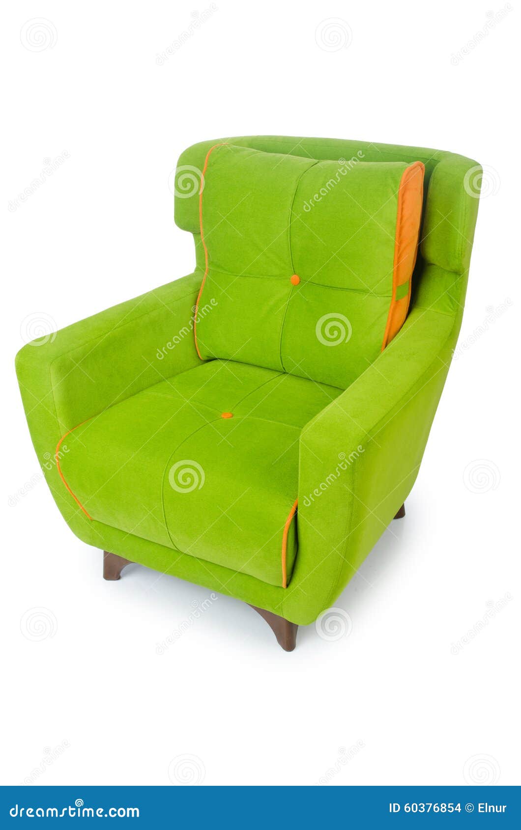 Green Armchair on the White Stock Photo Image of classic, armrest