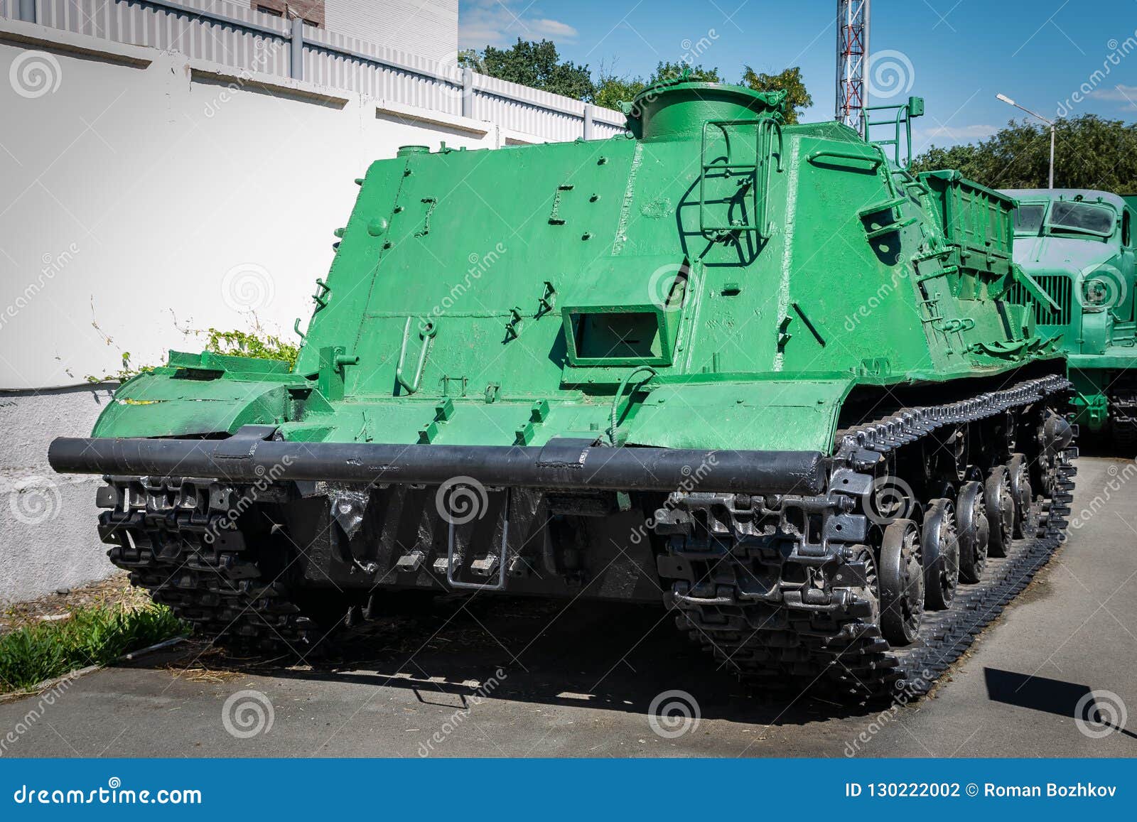 Green Armored Tracked Military Tractor Stock Photo Image of closeup, conflict 130222002