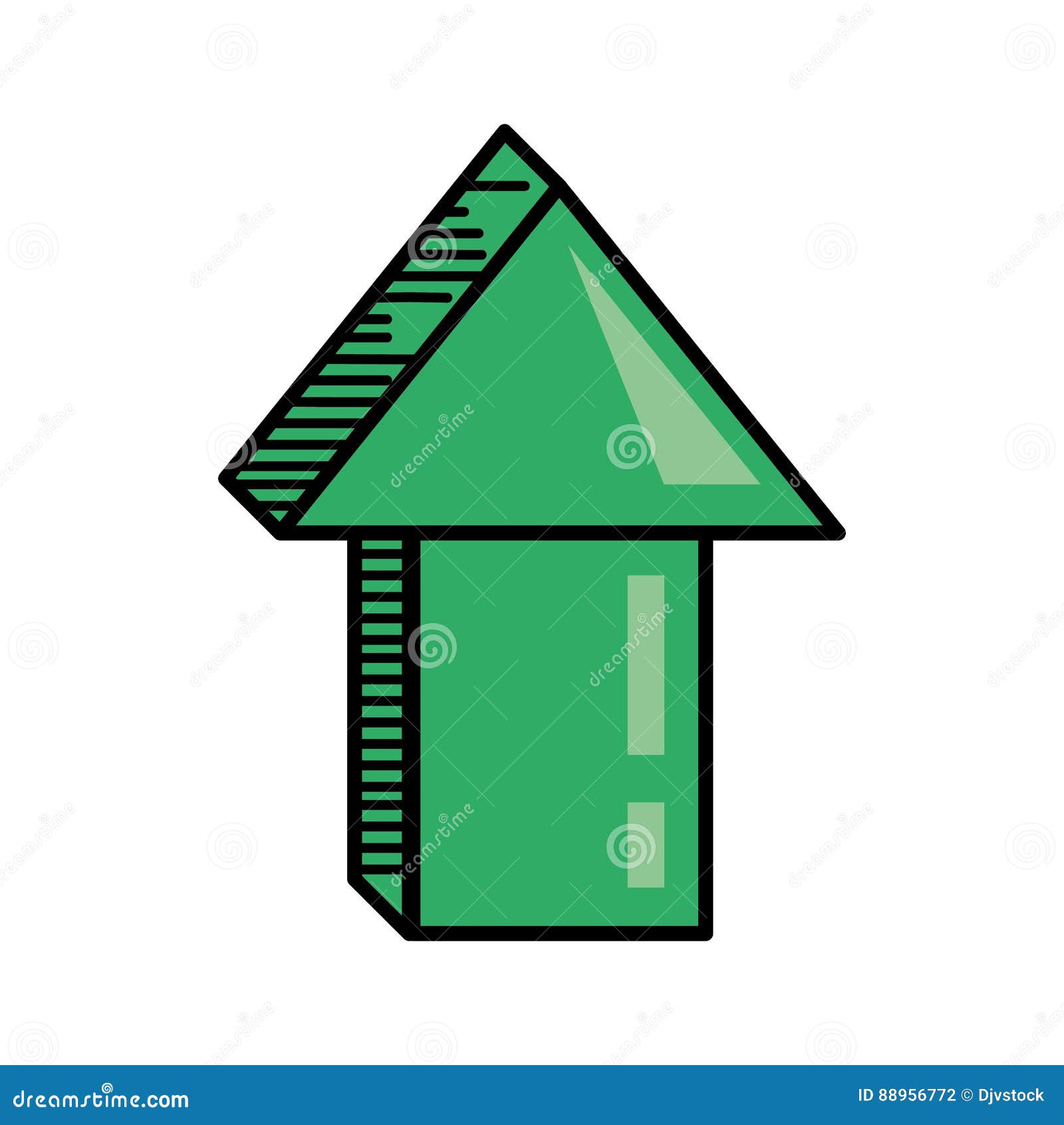 Green Arrow Digital Orientation Stock Illustration - Illustration of ...