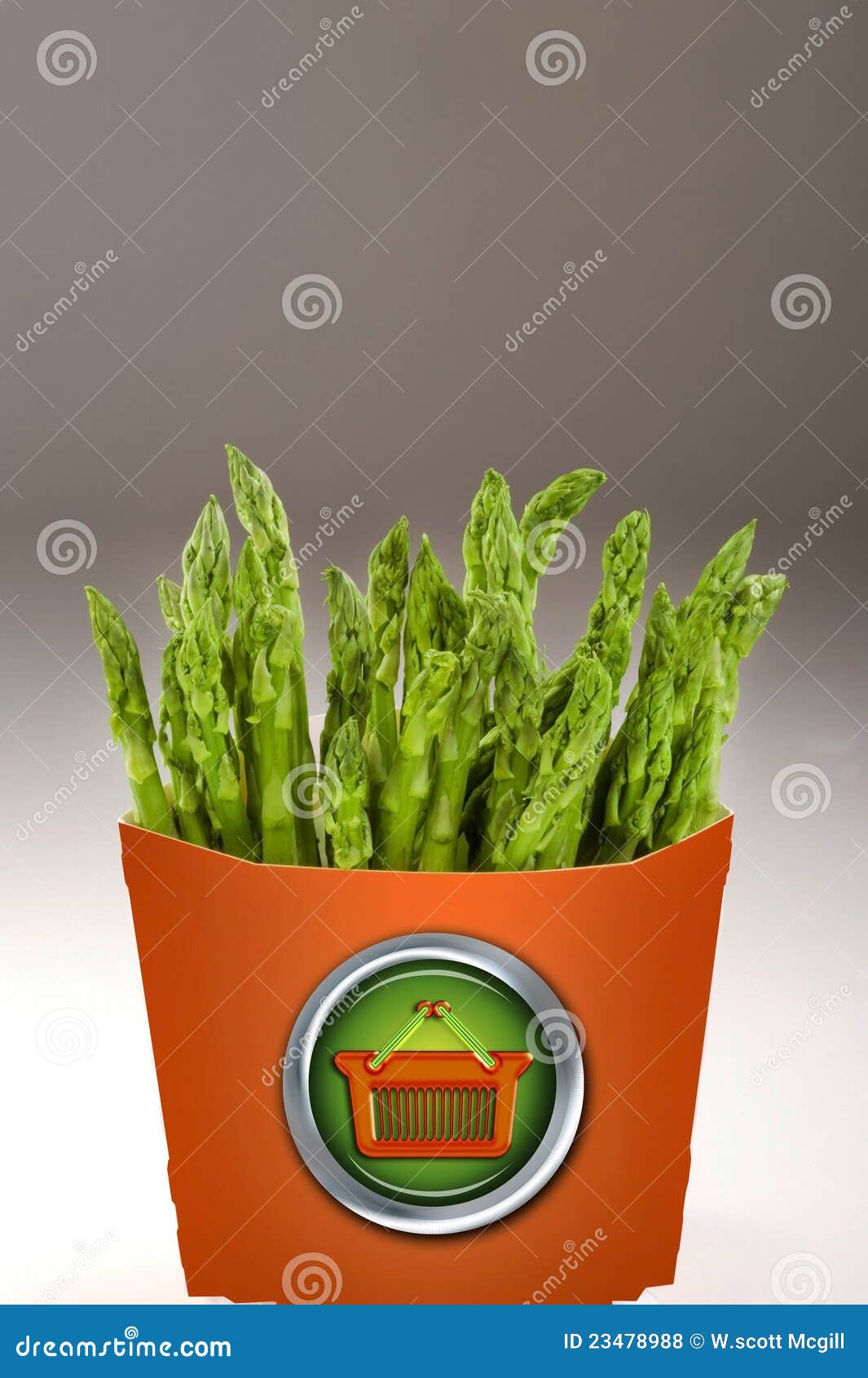 Green Asparagus in a box. stock photo. Image of sprout 23478988