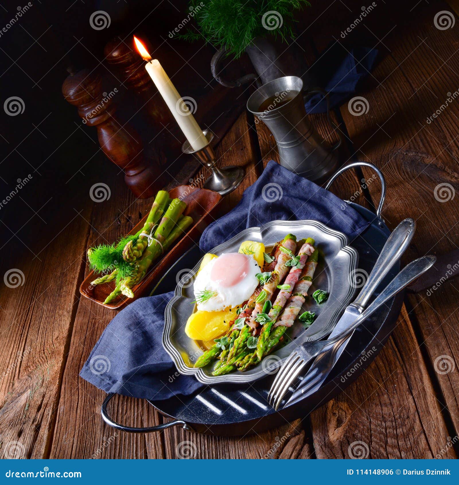 Green Asparagus from the Grill with Egg Stock Photo Image of cooking