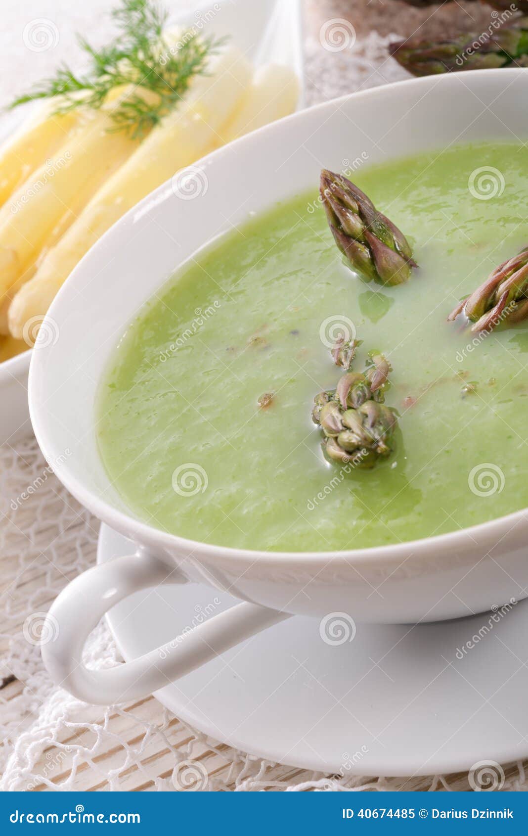 Green asparagus soup stock image. Image of food, meal 40674485