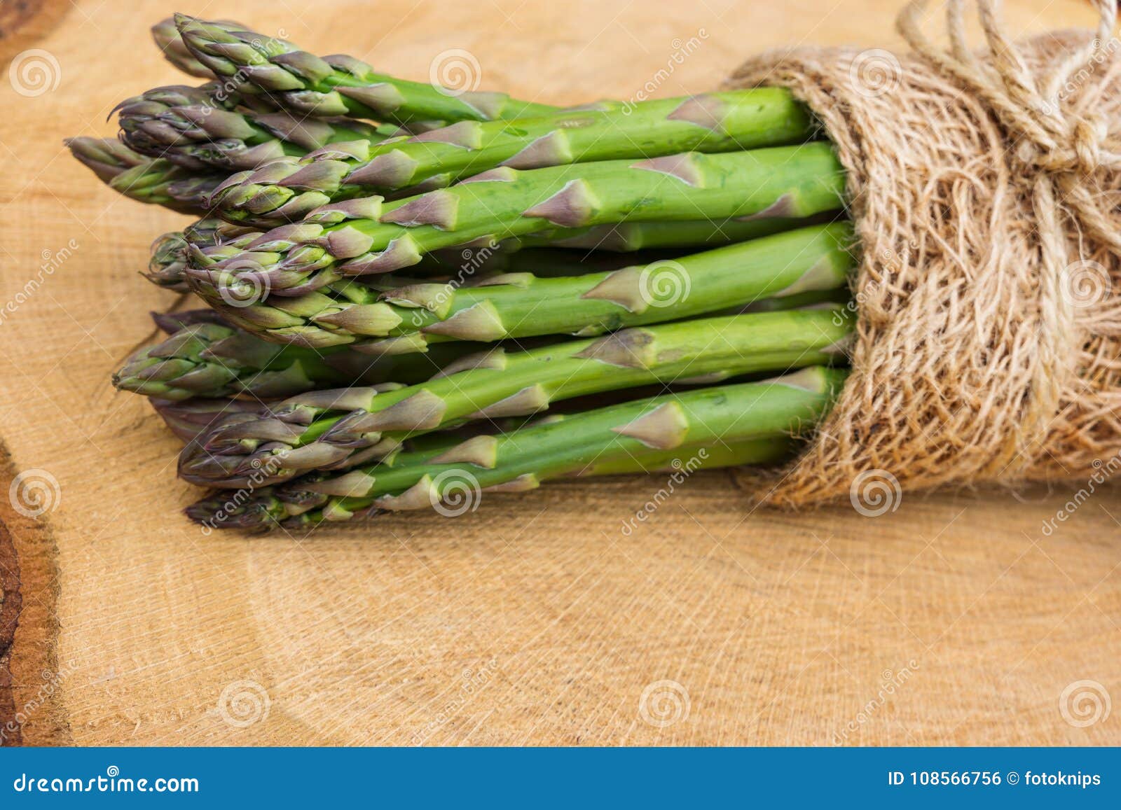Green Asparagus on Tree Slice Stock Photo Image of asparagus, fresh 108566756
