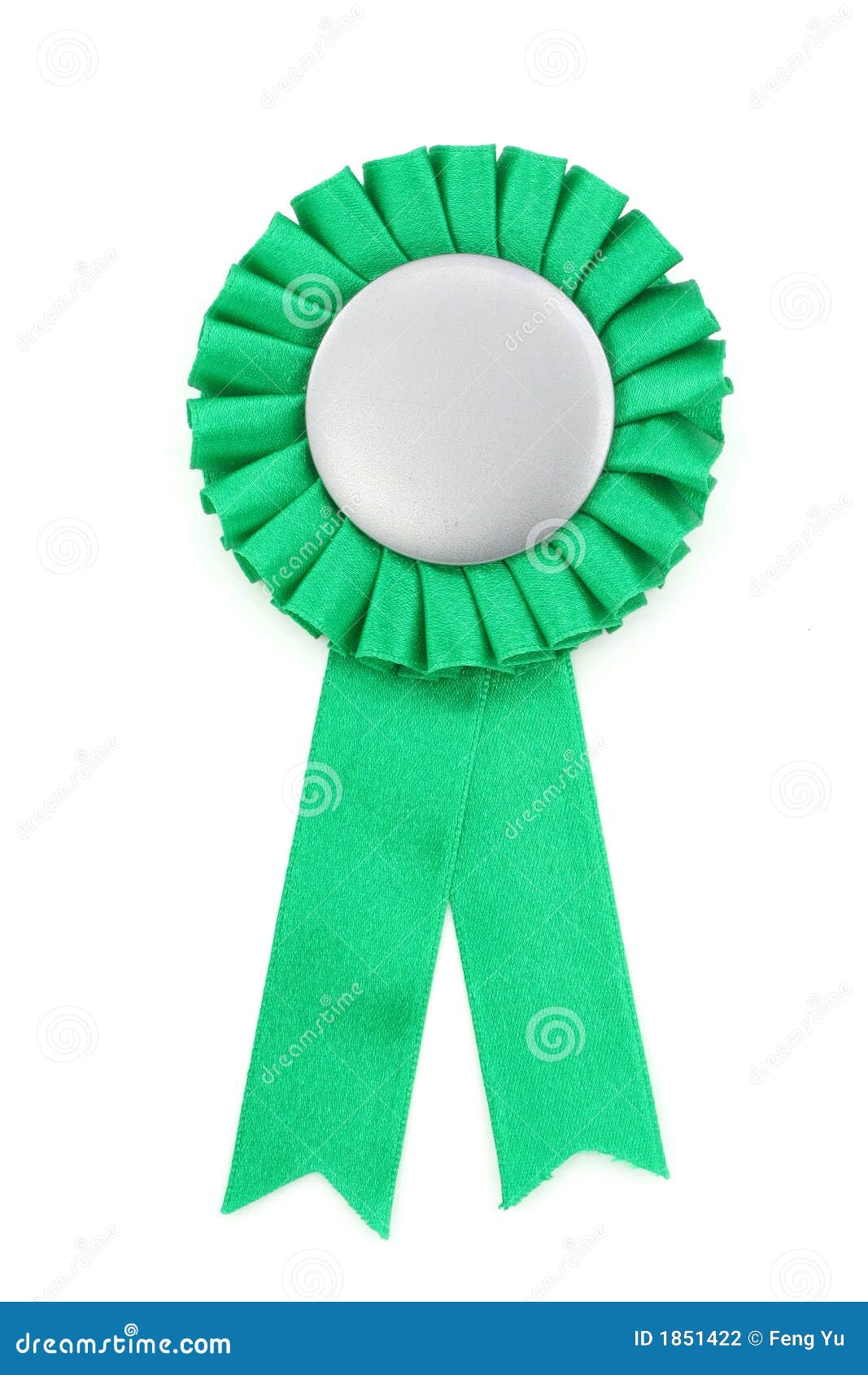Green award ribbons badge stock photo. Image of success 1851422