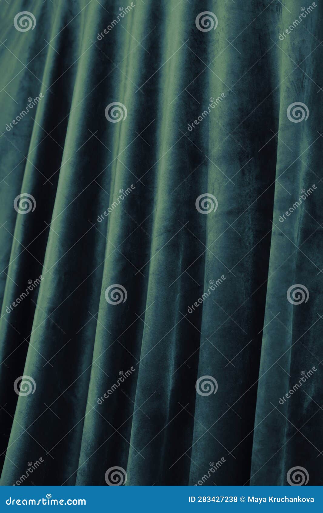 Green Background of Classic Velvet Curtain Stock Photo - Image of