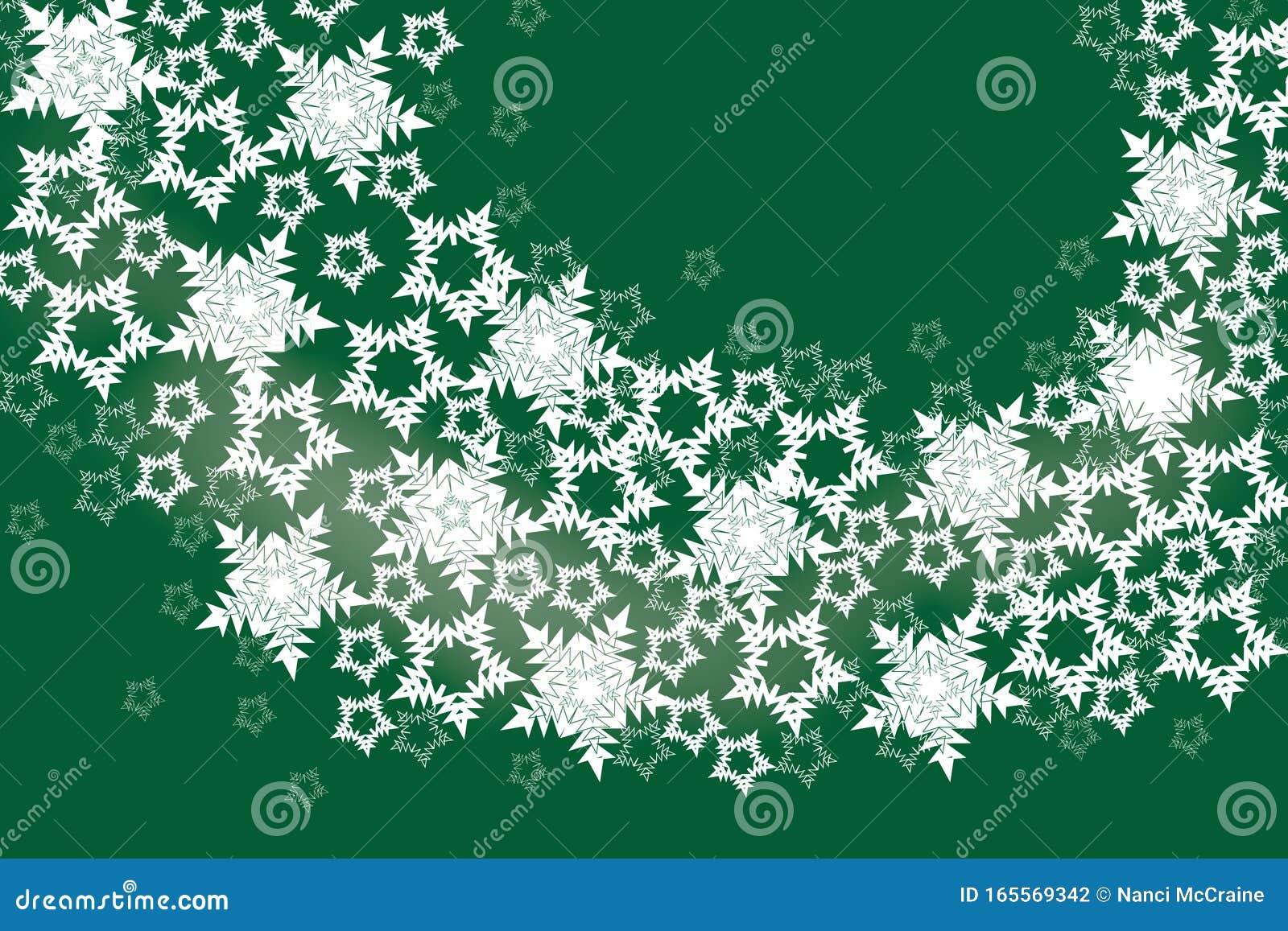 snowflake green rainbow background for winter time excitement