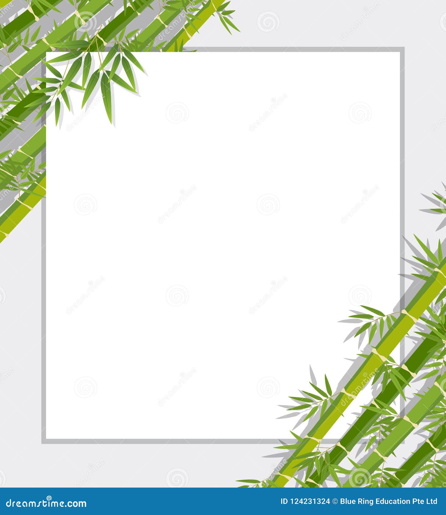 A green bamboo border stock vector. Illustration of vector 124231324
