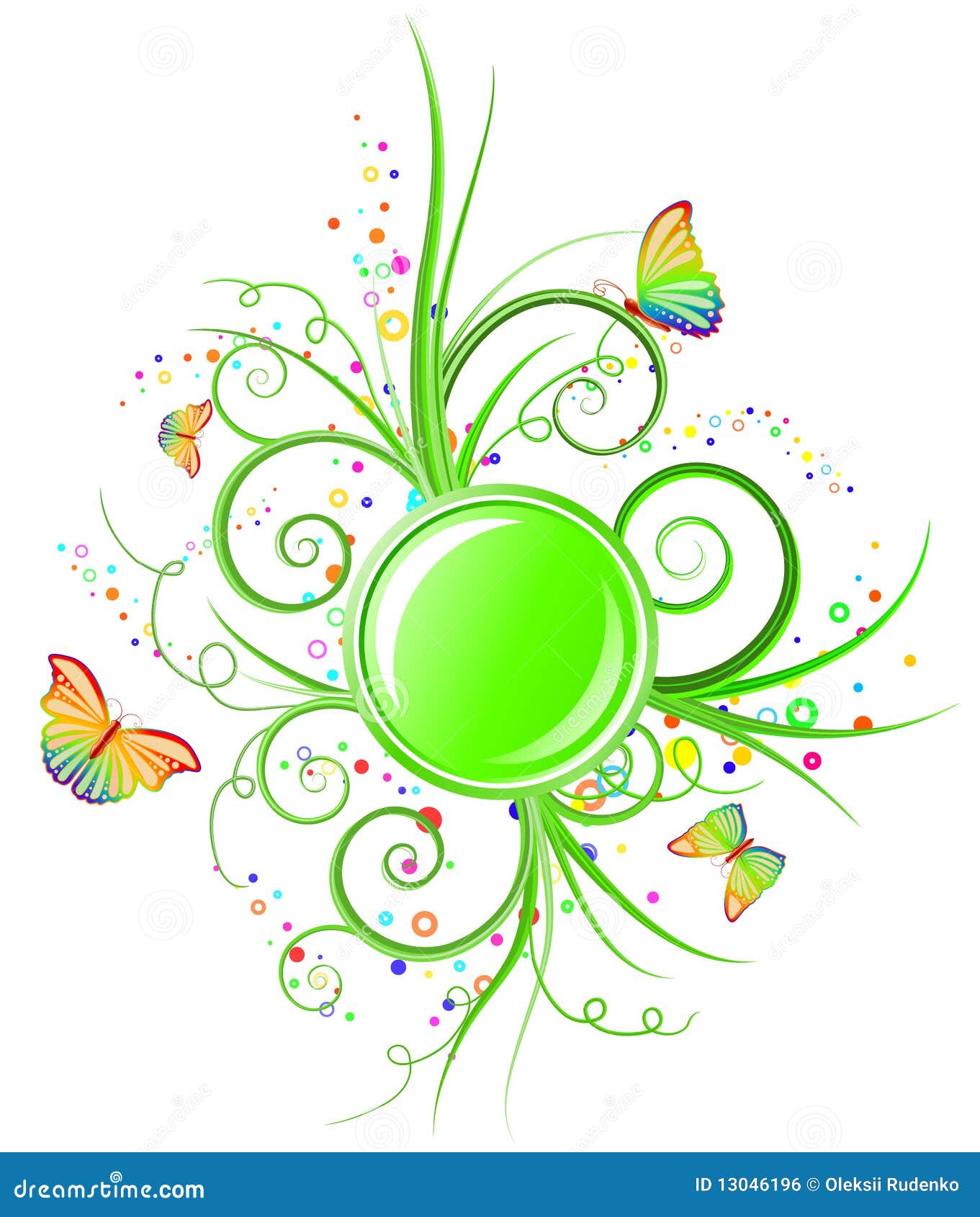 Green banner stock vector. Illustration of beautiful - 13046196