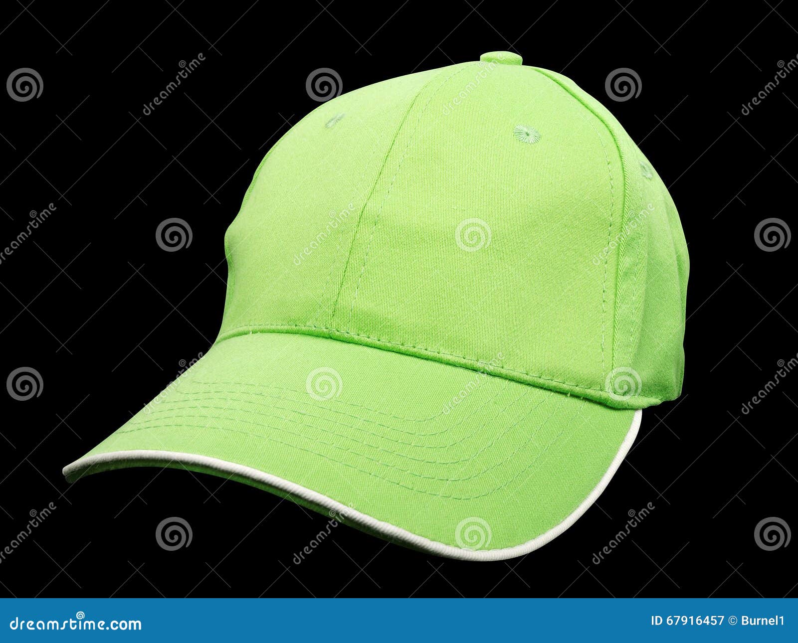 Green baseball cap stock image. Image of single, sport 67916457