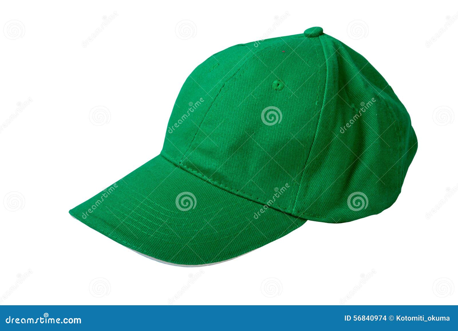 Green baseball cap stock photo. Image of horizontal, design - 56840974