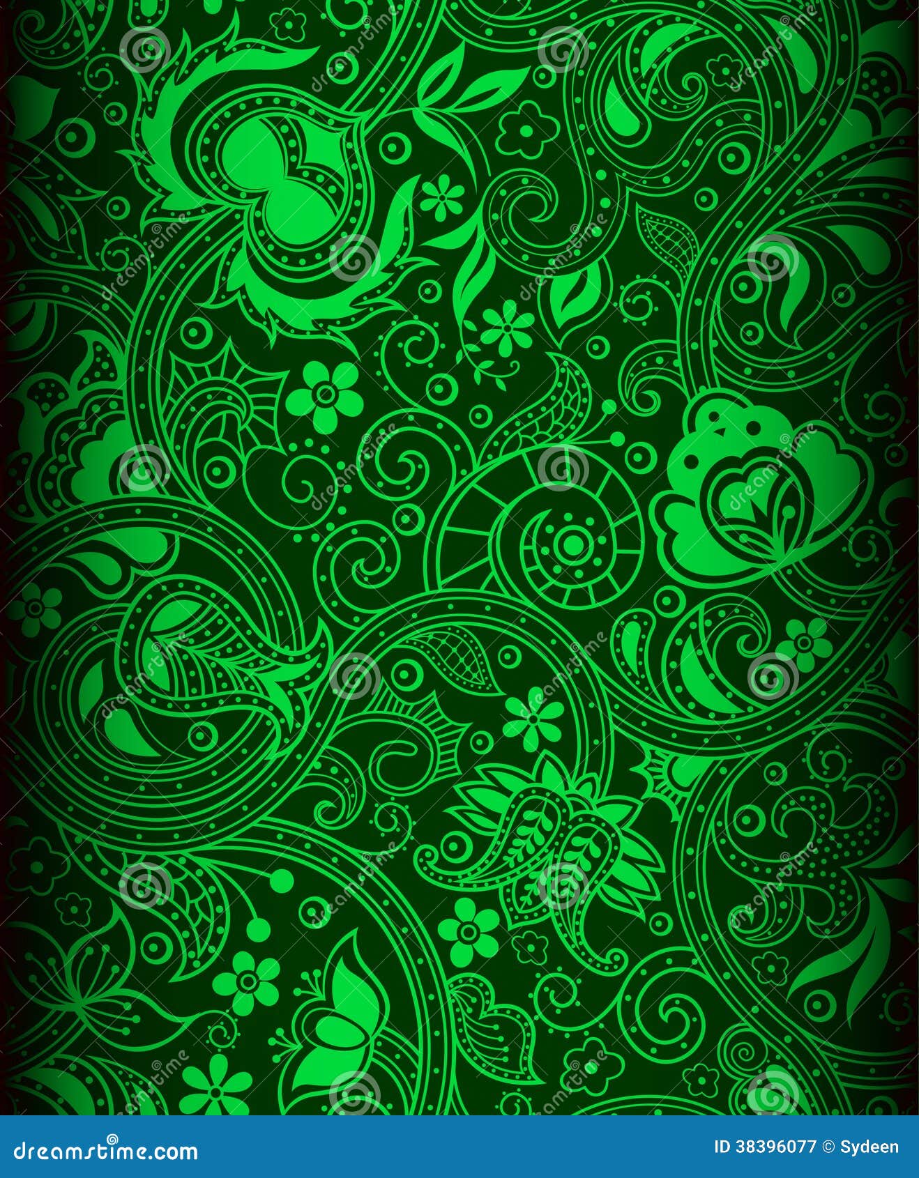 Green Batik  Background  Royalty Free Stock Photography 