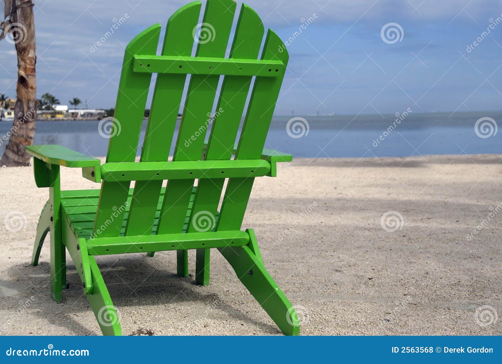 Green Beach Chair stock photo. Image of green, ocean, warmth 2563568