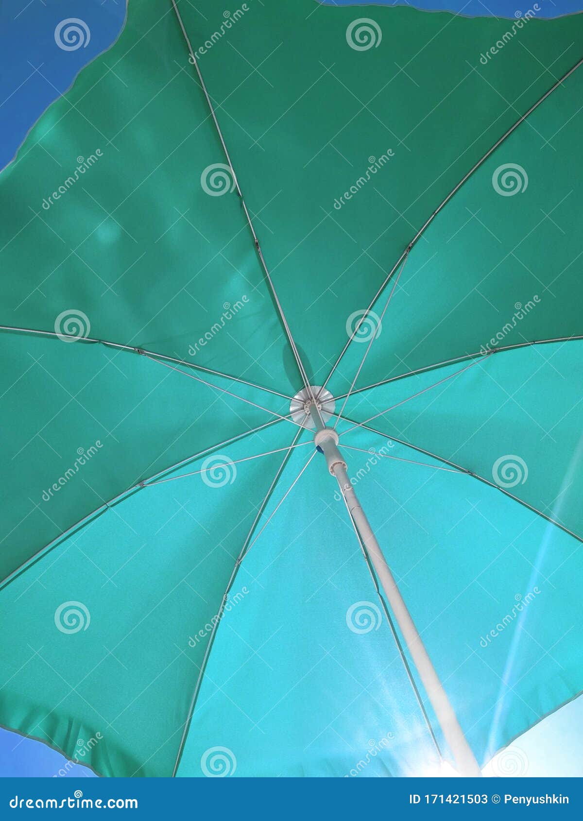 Green beach umbrella stock image. Image of resort, relax 171421503
