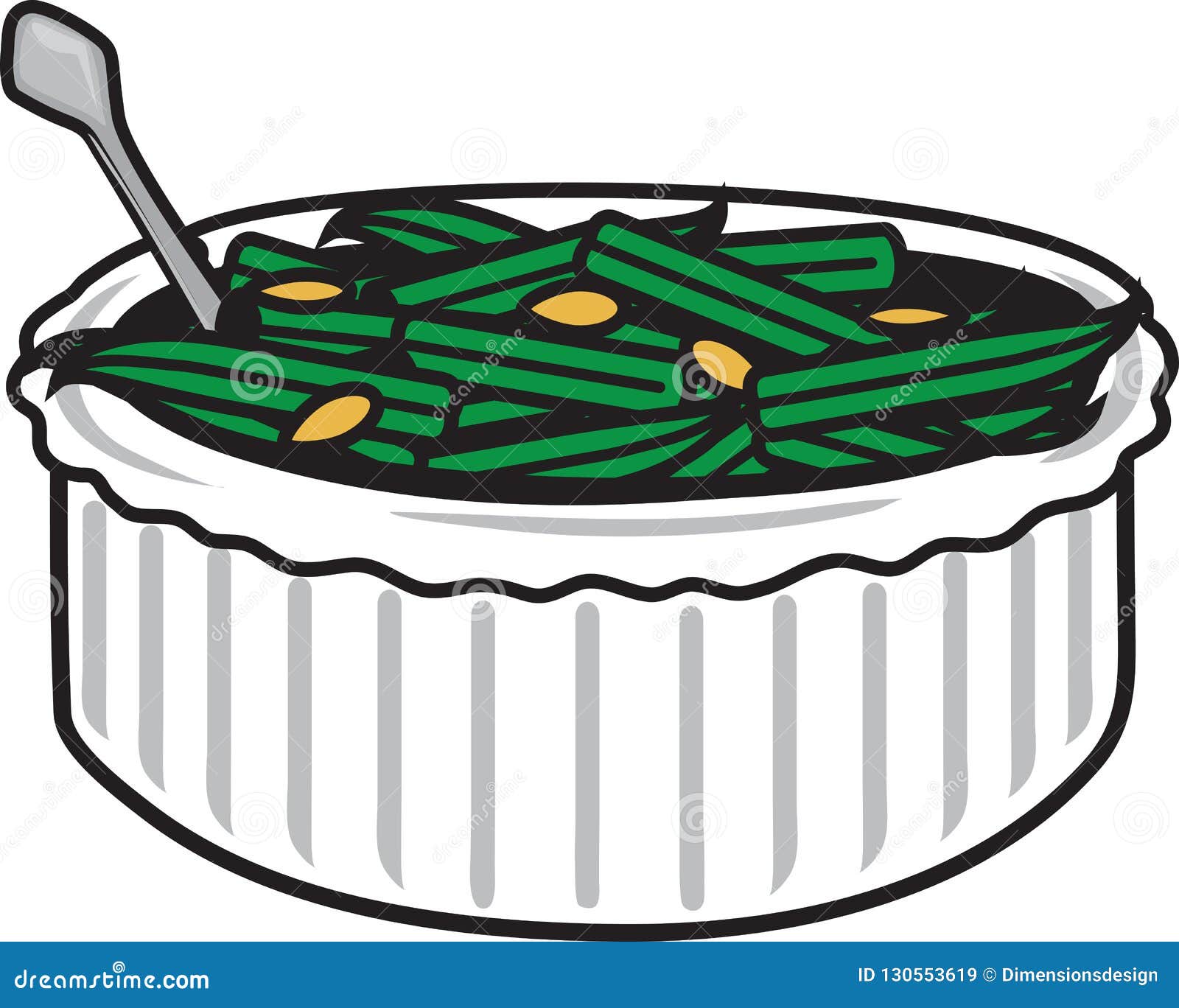 Green Bean casserole stock vector. Illustration of side - 130553619