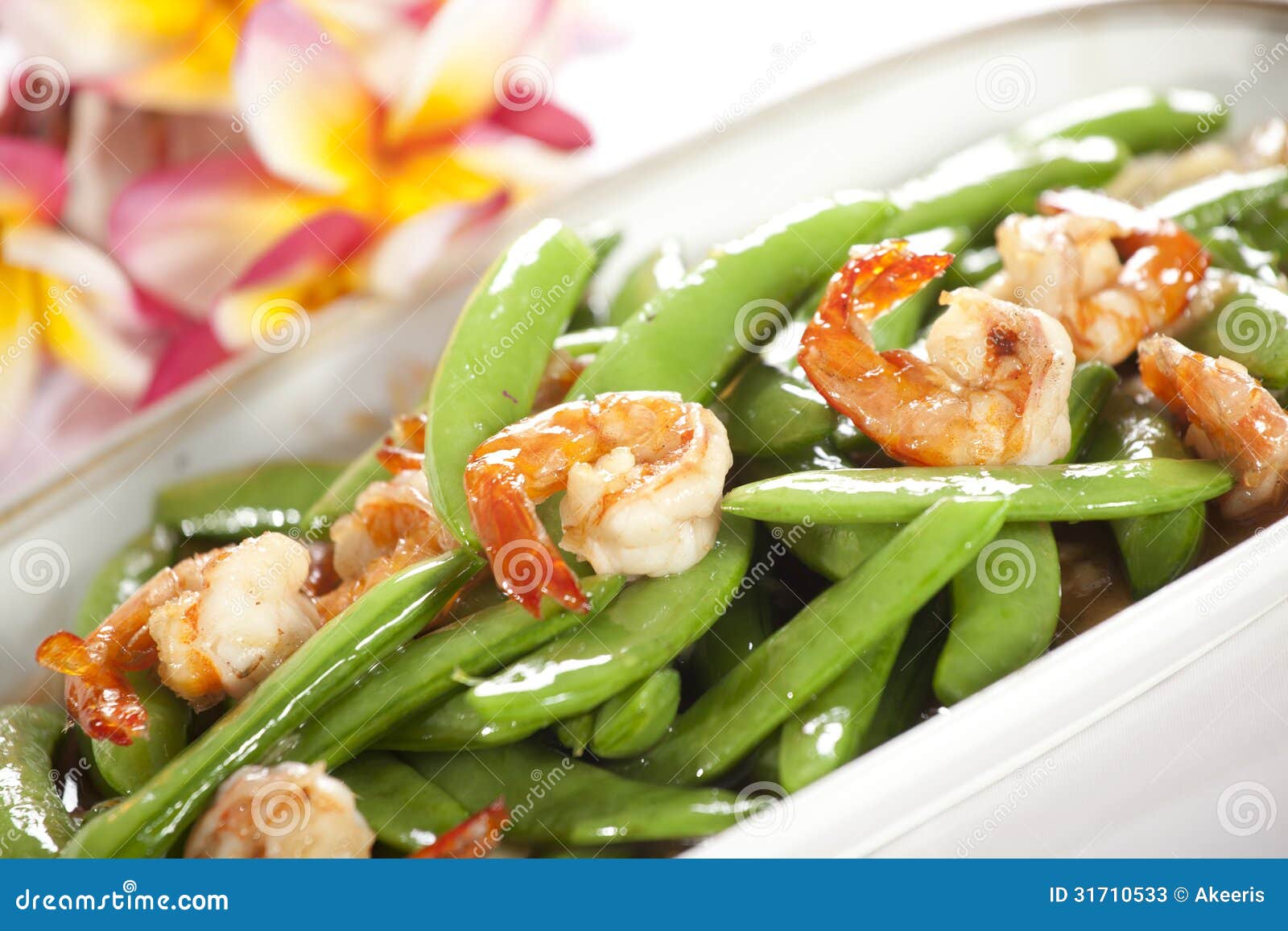 Green bean and shrimp stock image. Image of vegetable 31710533